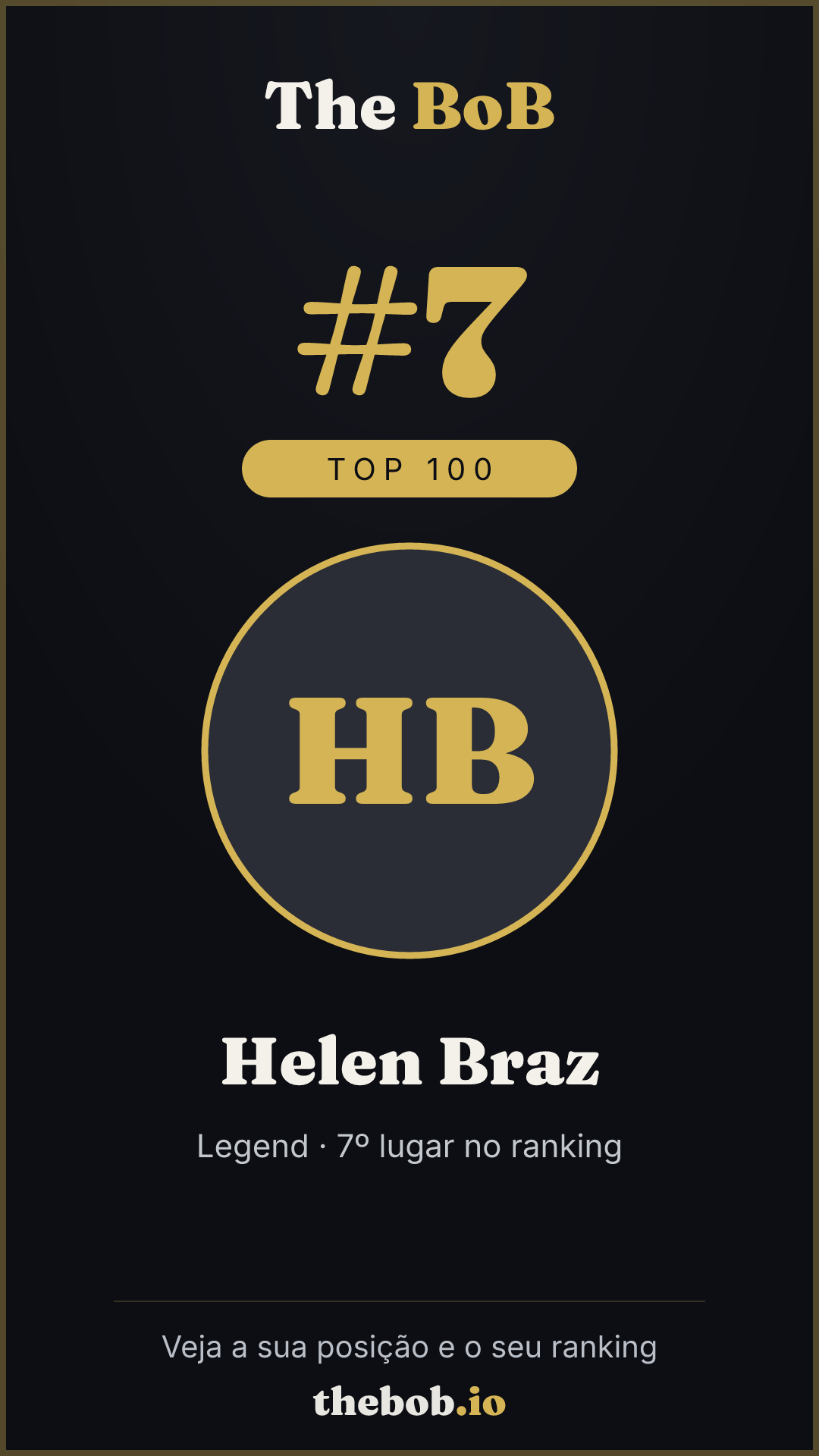 Selo The BoB · Helen Braz