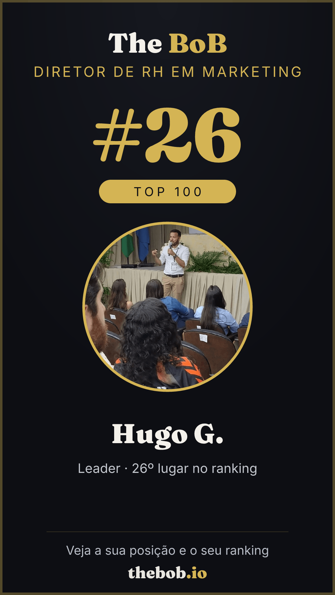Selo The BoB · Hugo G.