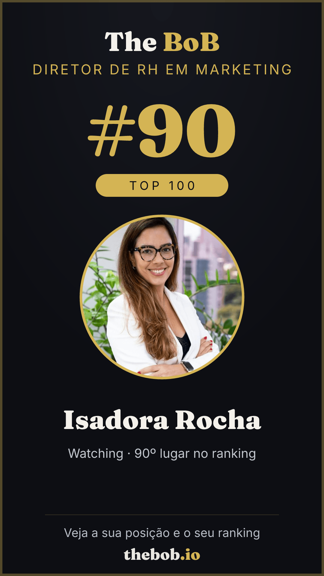 Selo The BoB · Isadora Rocha