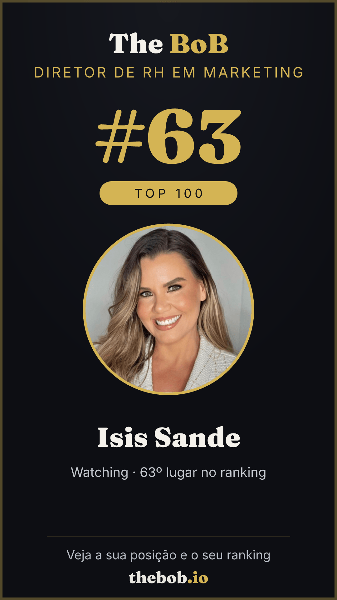 Selo The BoB · Isis Sande