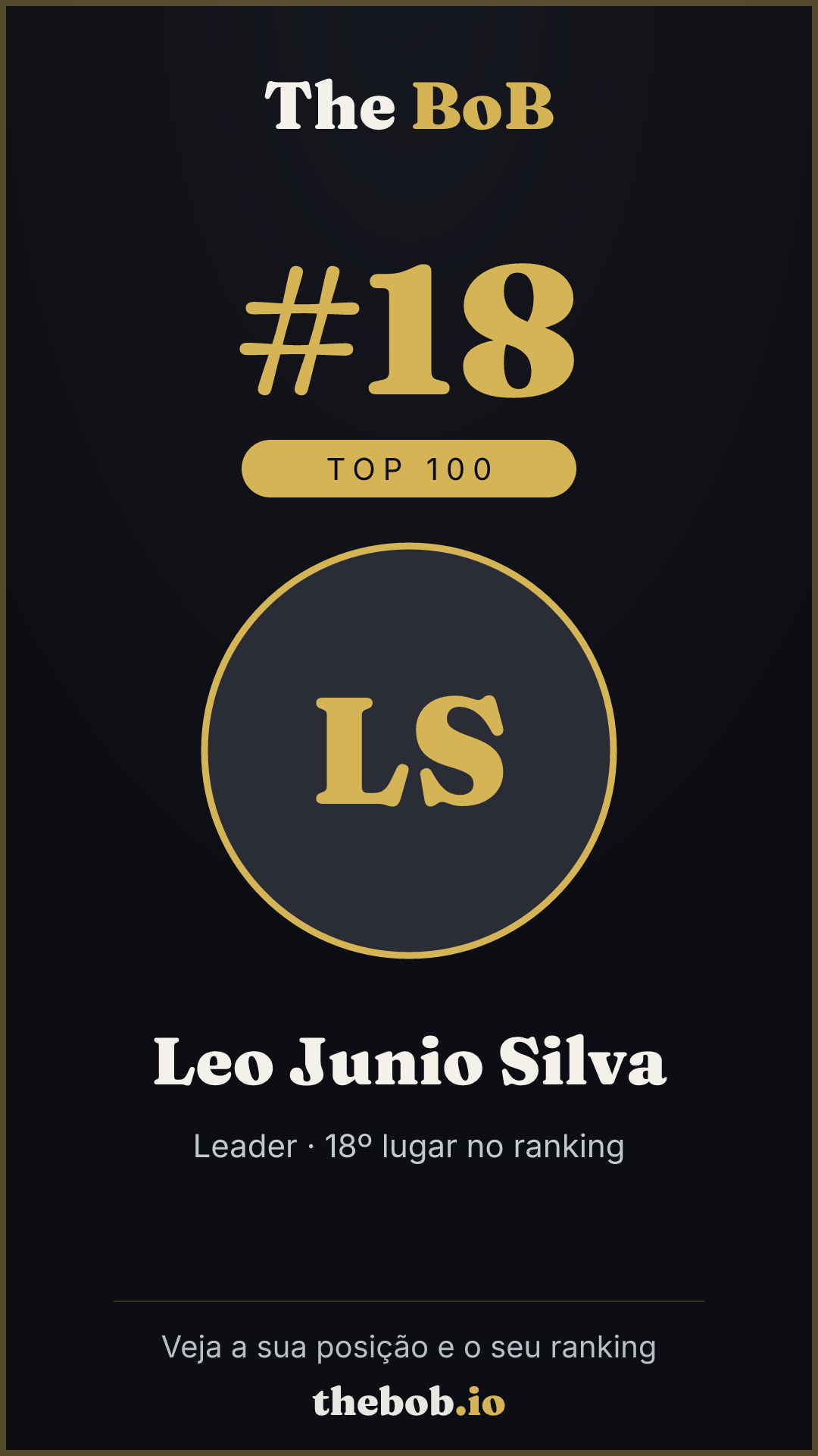 Selo The BoB · Leo Junio Silva