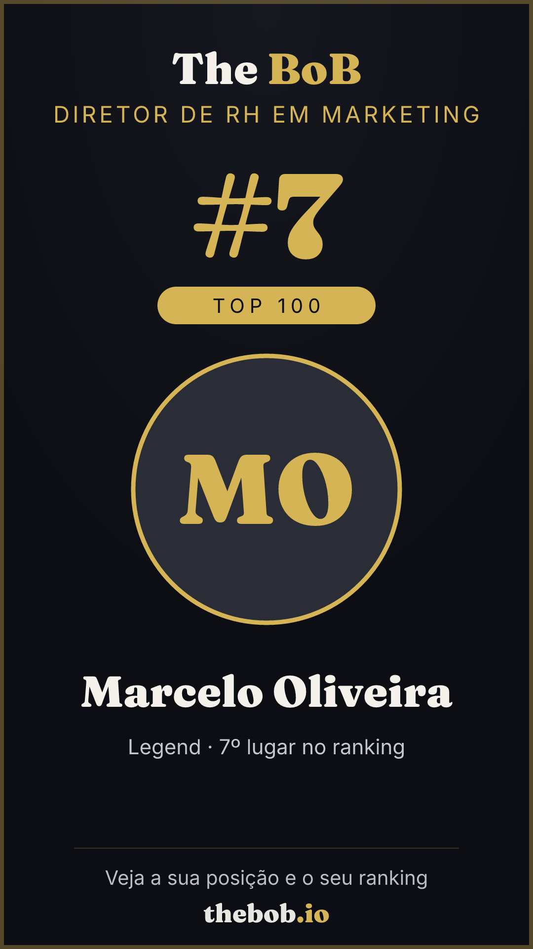 Selo The BoB · Marcelo Oliveira