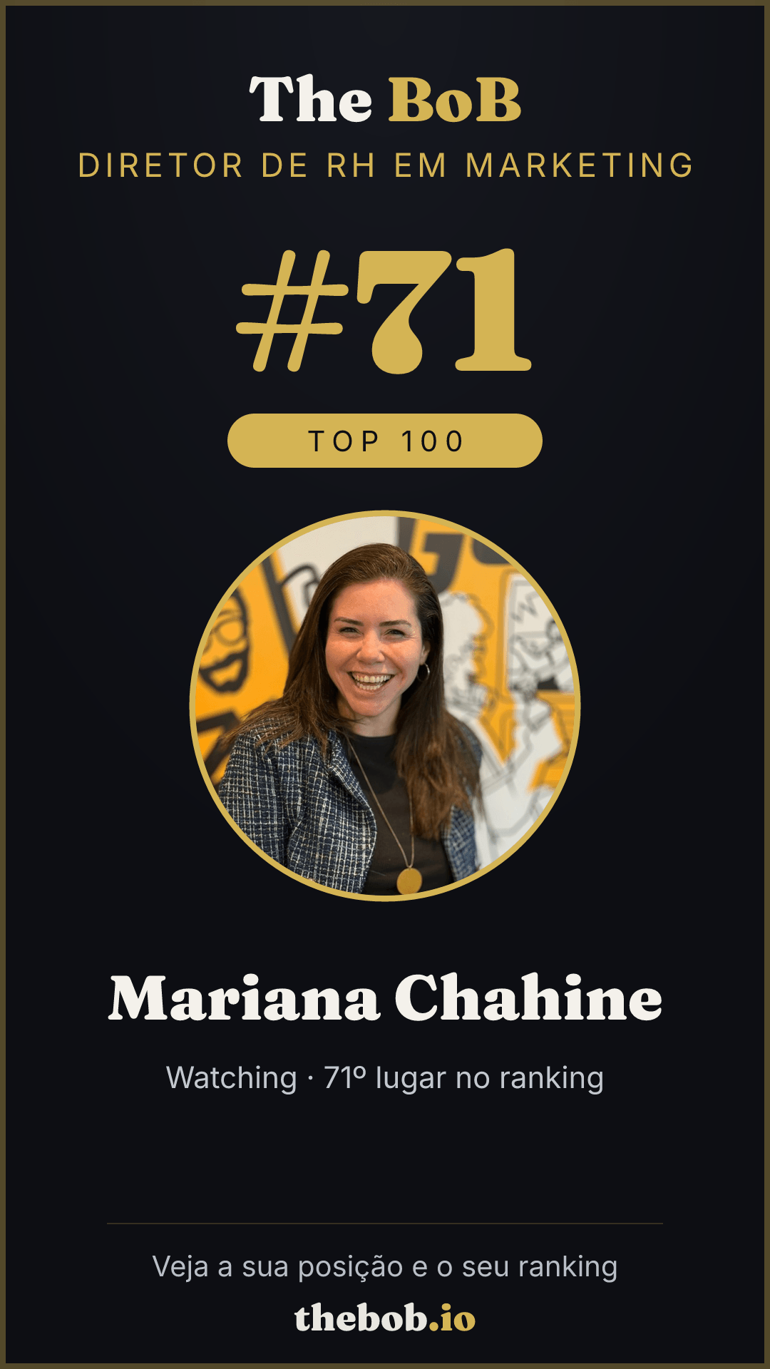 Selo The BoB · Mariana Chahine