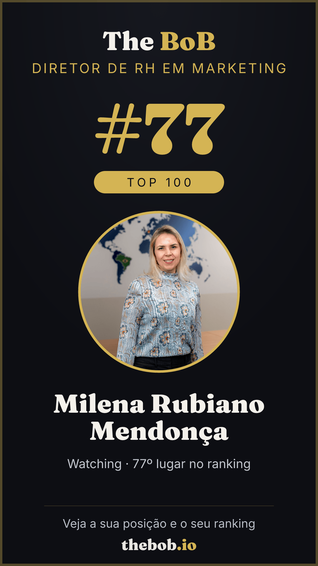 Selo The BoB · Milena Rubiano Mendonça