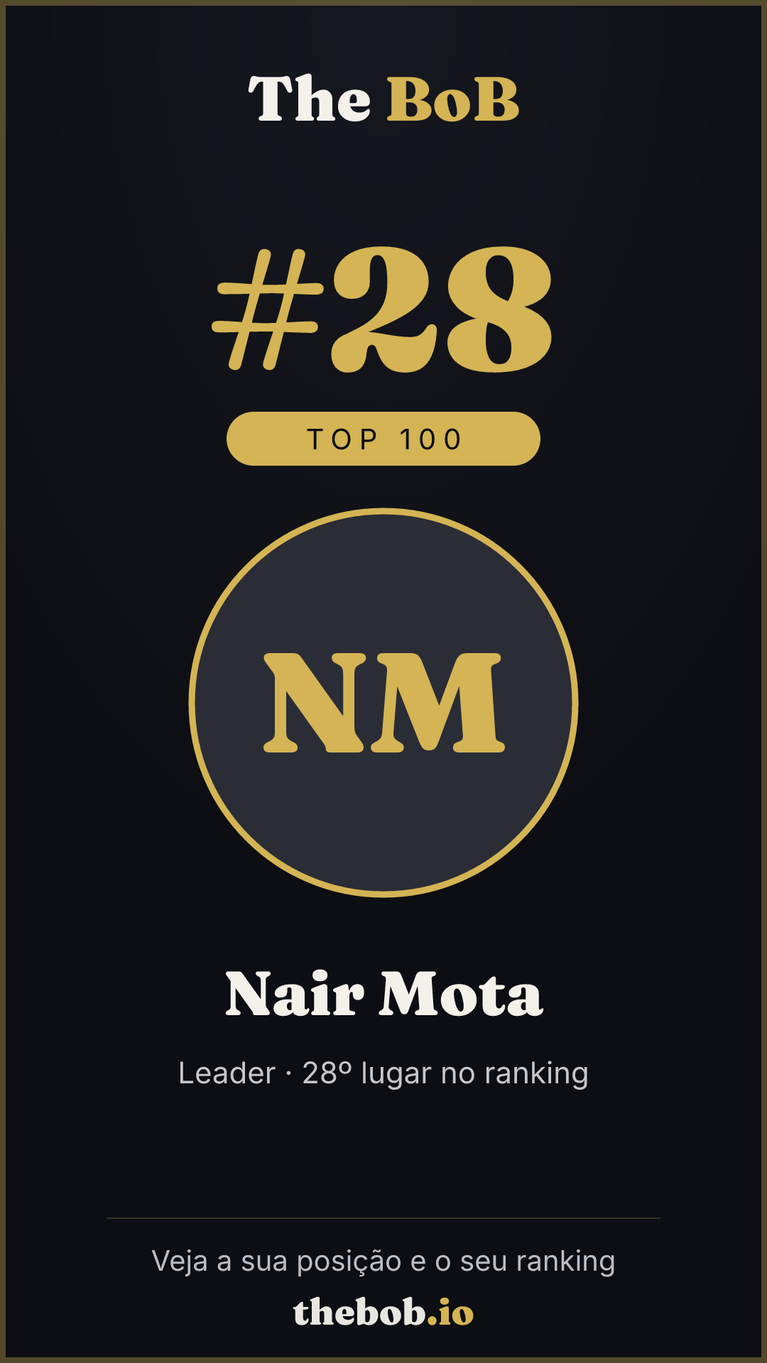 Selo The BoB · Nair Mota