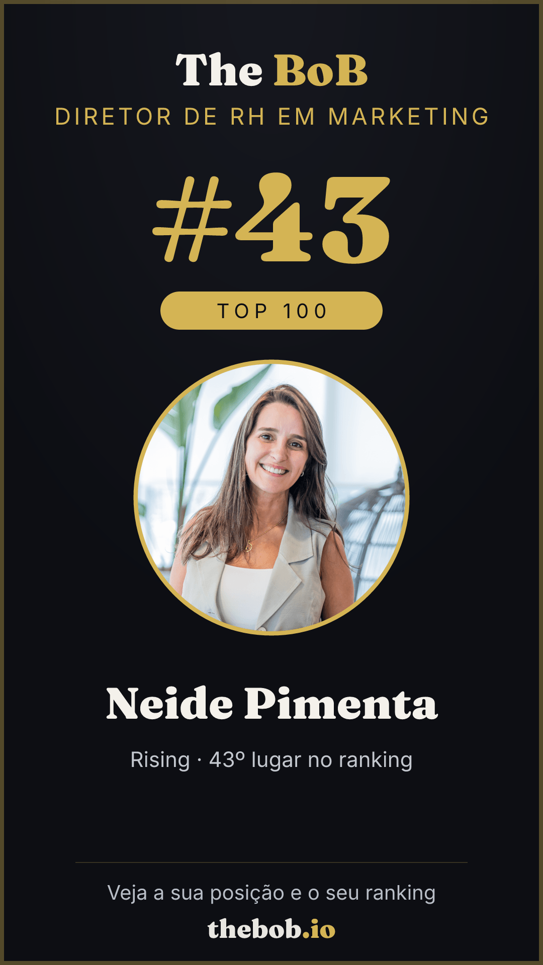 Selo The BoB · Neide Pimenta