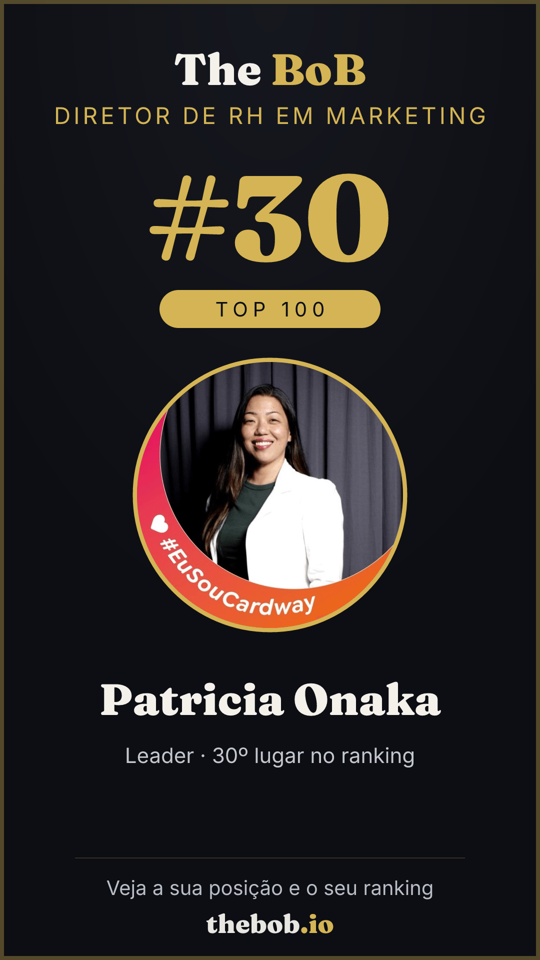 Selo The BoB · Patricia Onaka