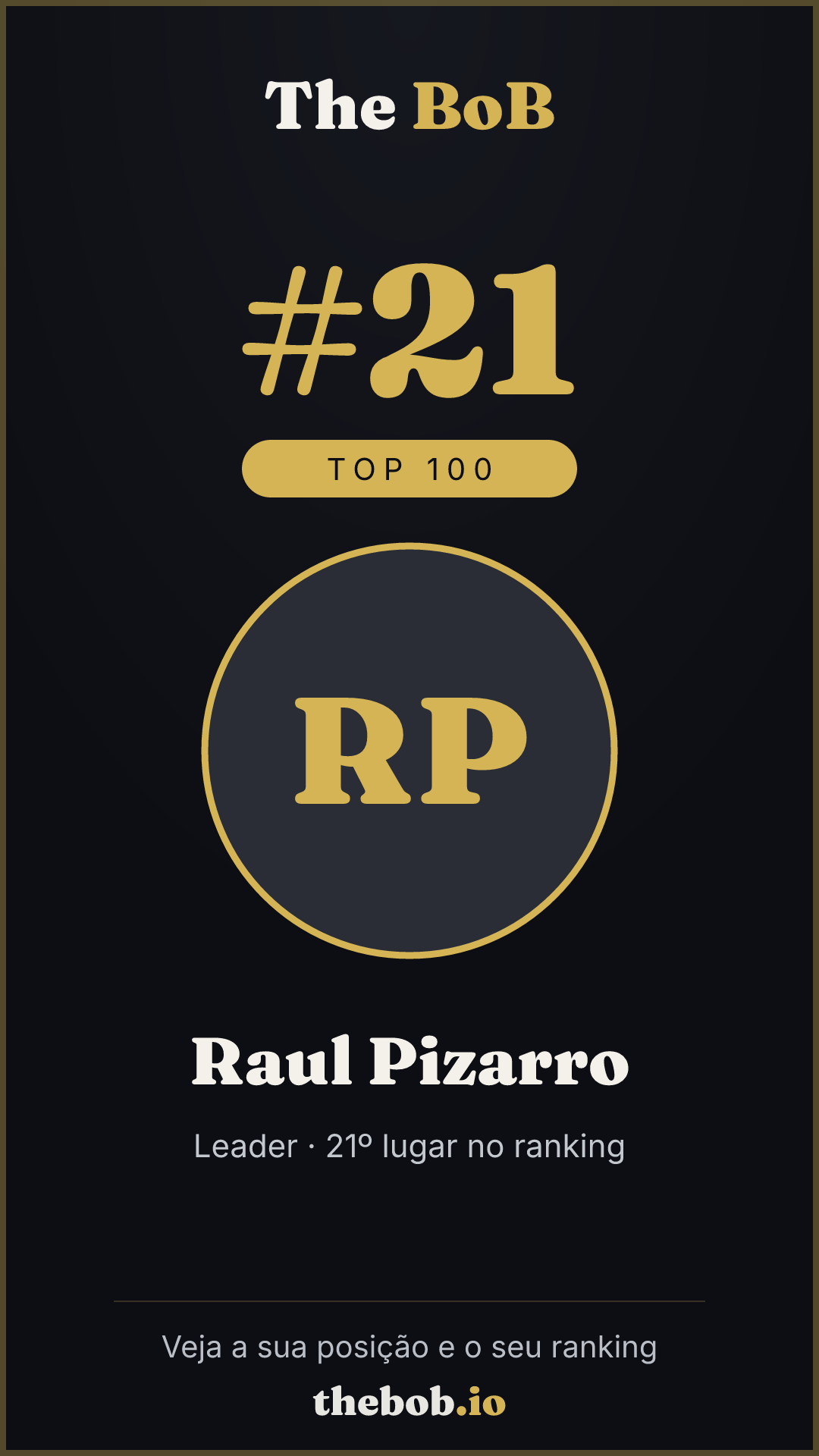 Selo The BoB · Raul Pizarro