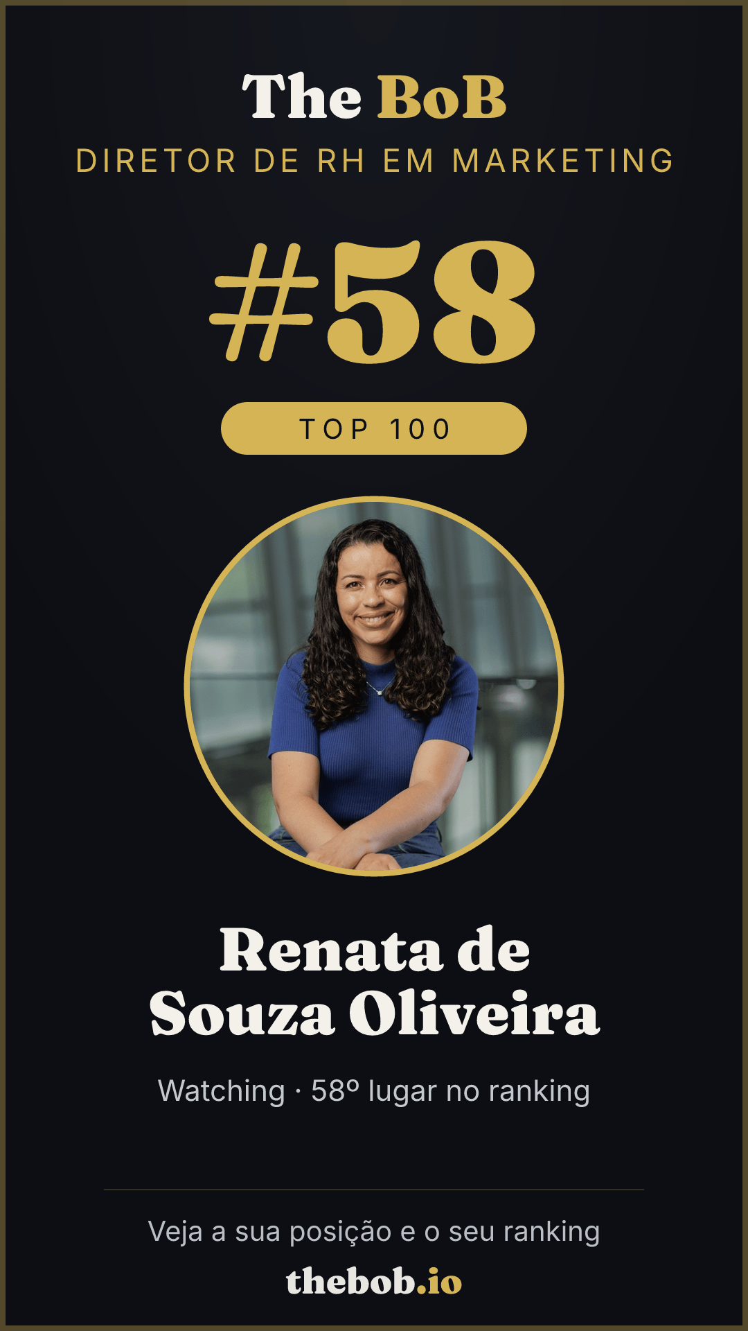 Selo The BoB · Renata de Souza Oliveira