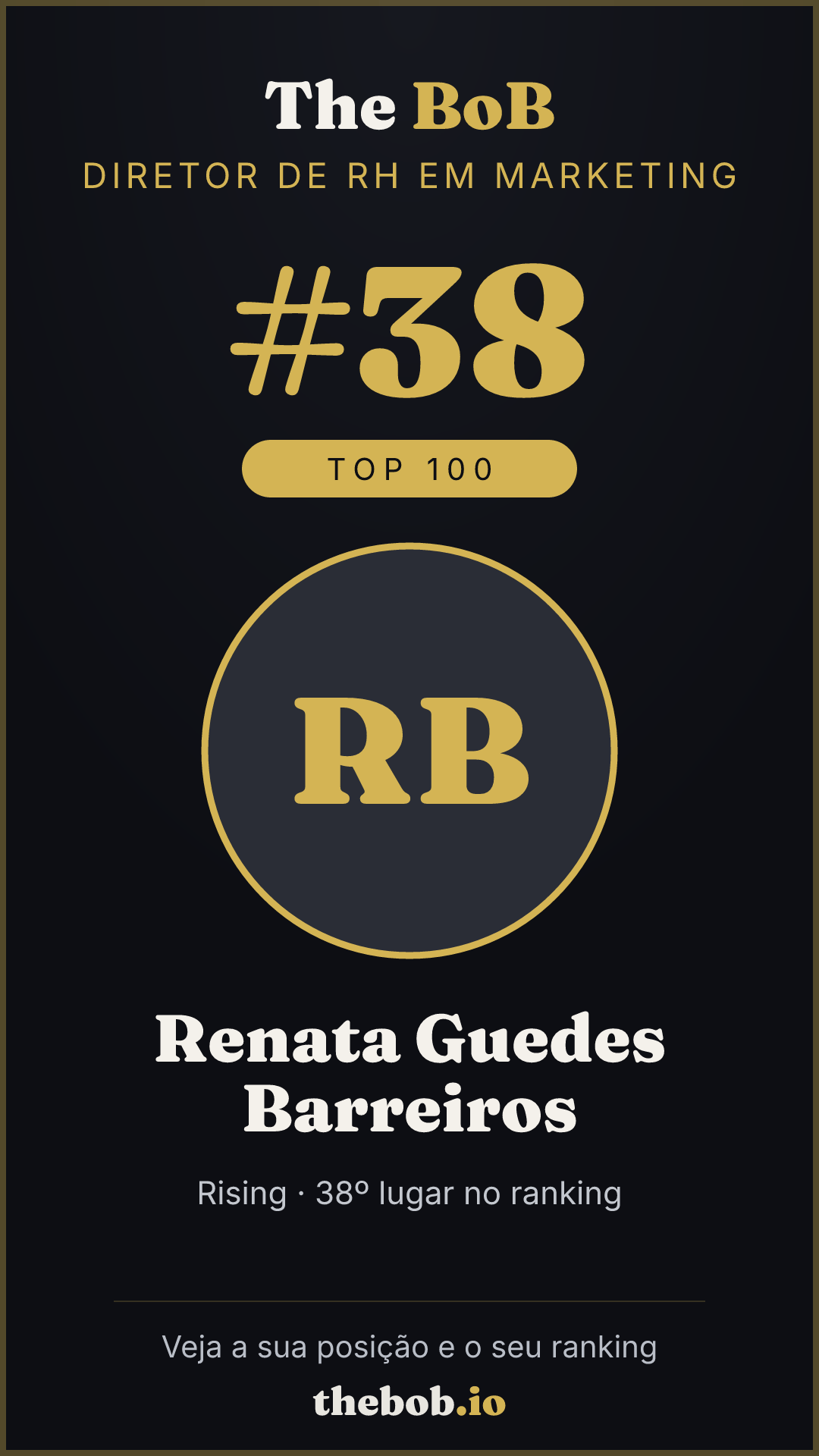 Selo The BoB · Renata Guedes Barreiros