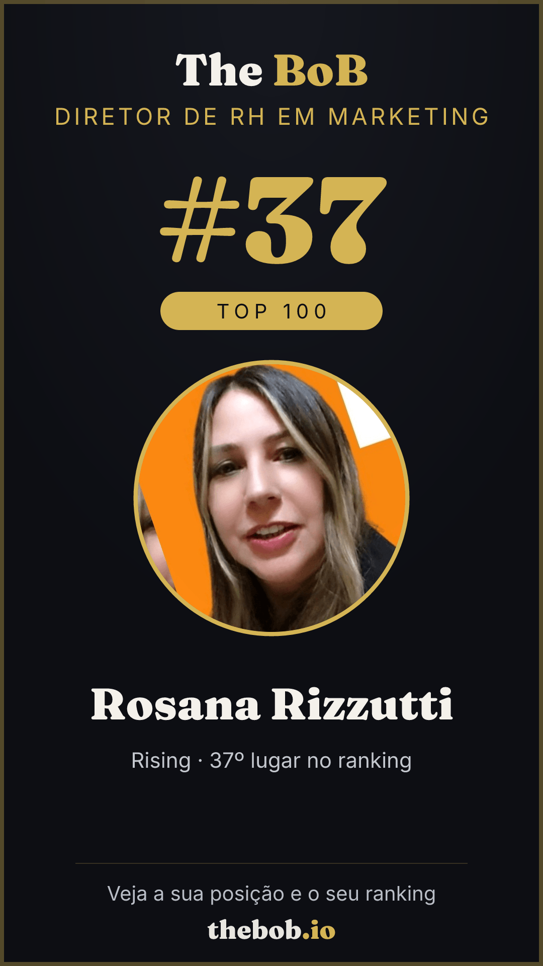 Selo The BoB · Rosana Rizzutti
