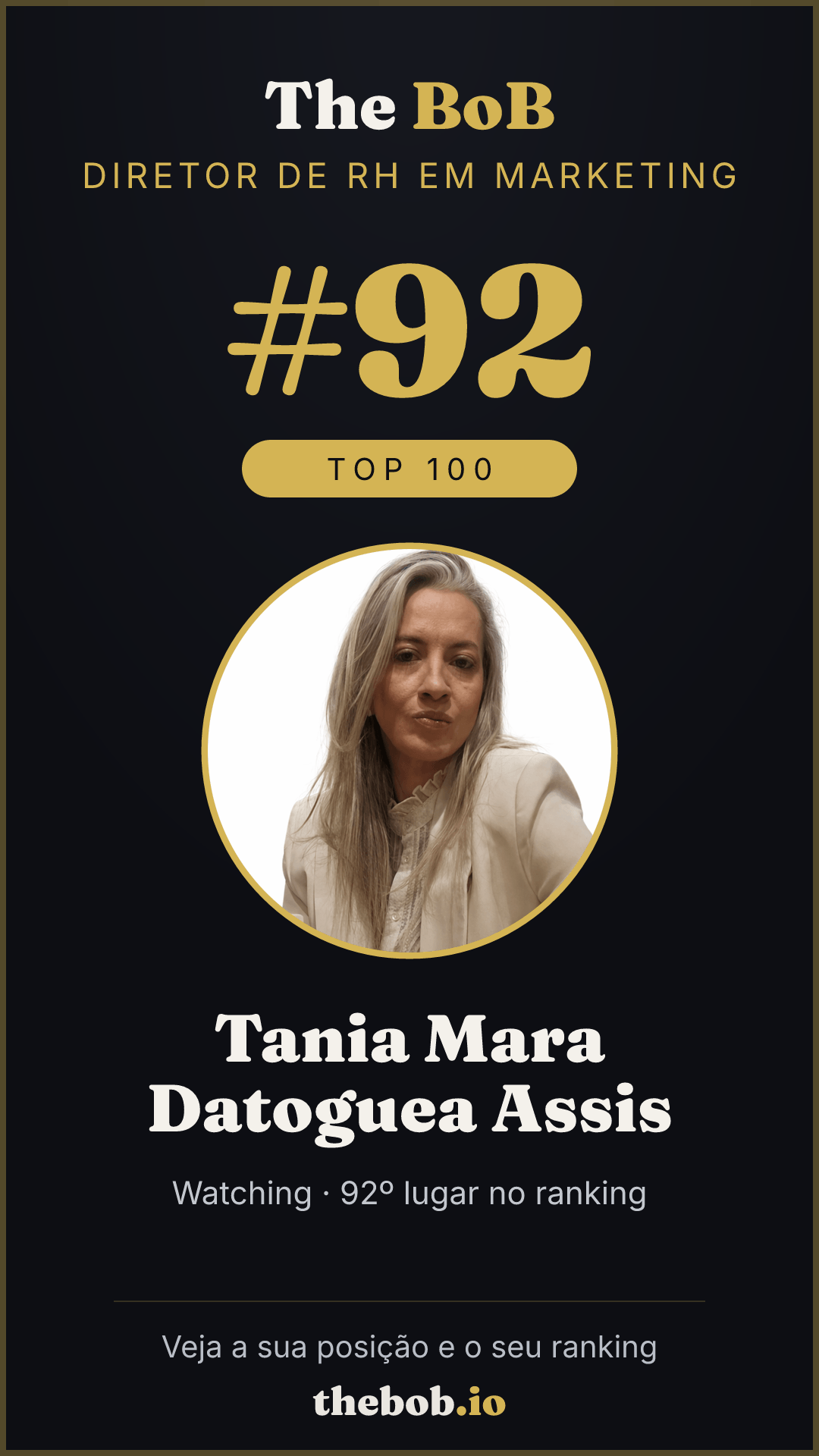 Selo The BoB · Tania Mara Datoguea Assis