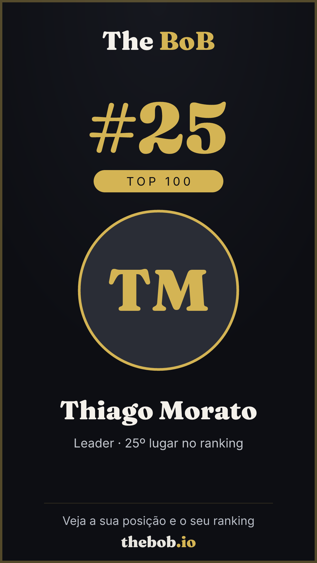 Selo The BoB · Thiago Morato