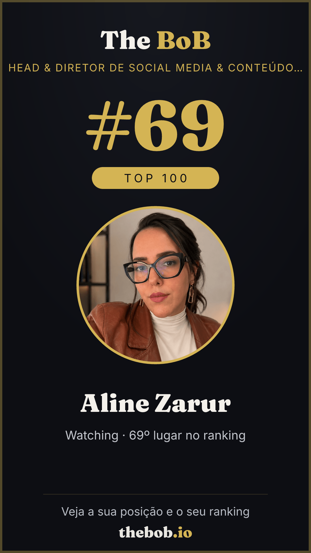 Selo The BoB · Aline Zarur