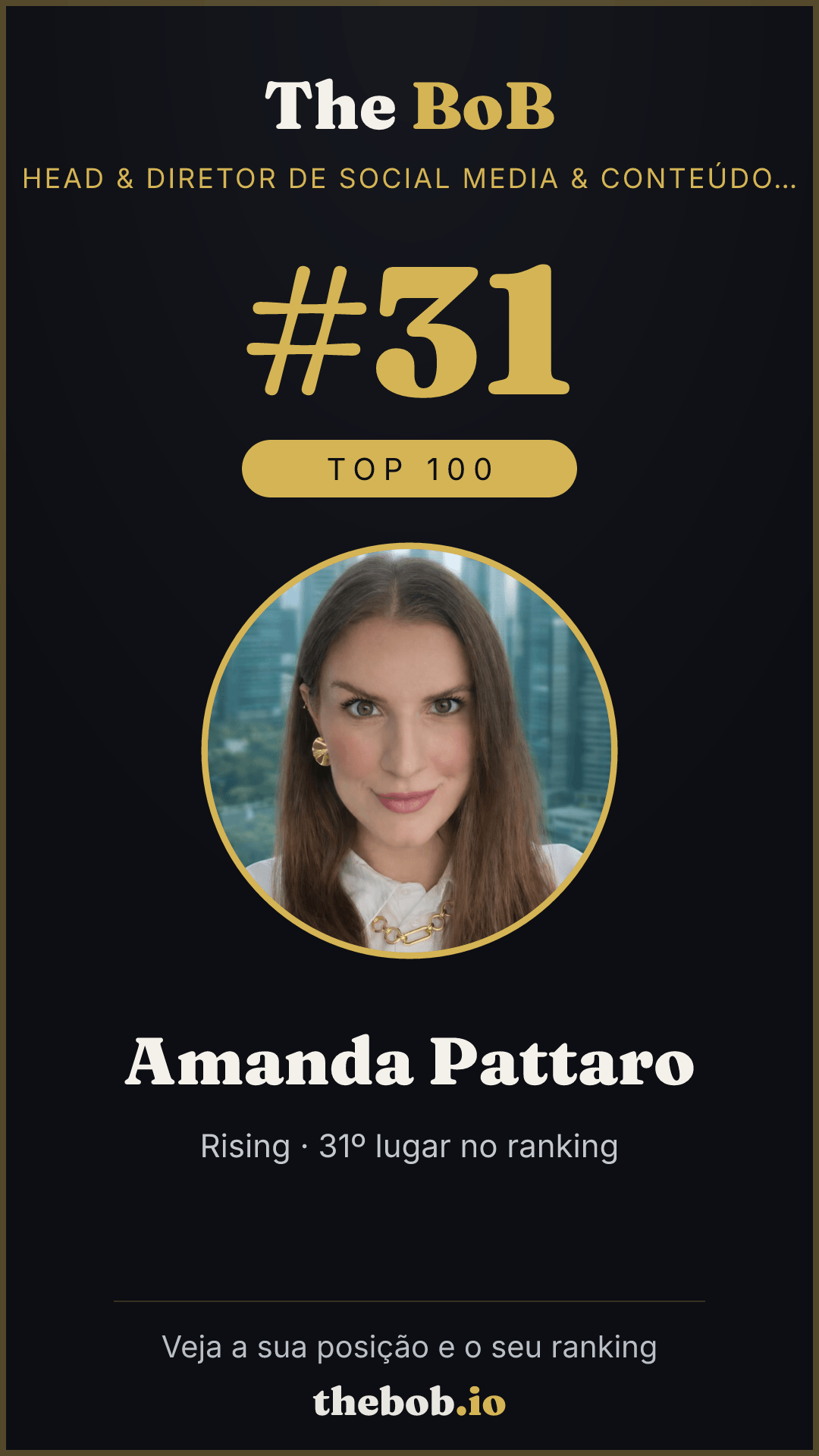 Selo The BoB · Amanda Pattaro