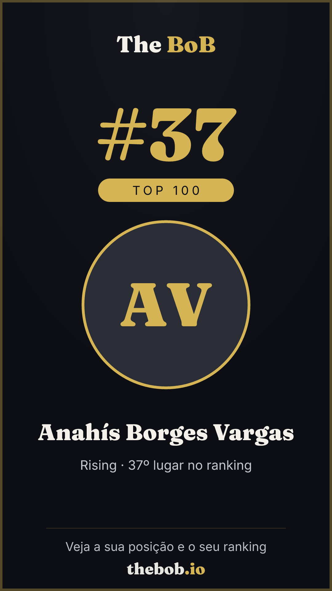Selo The BoB · Anahís Borges Vargas