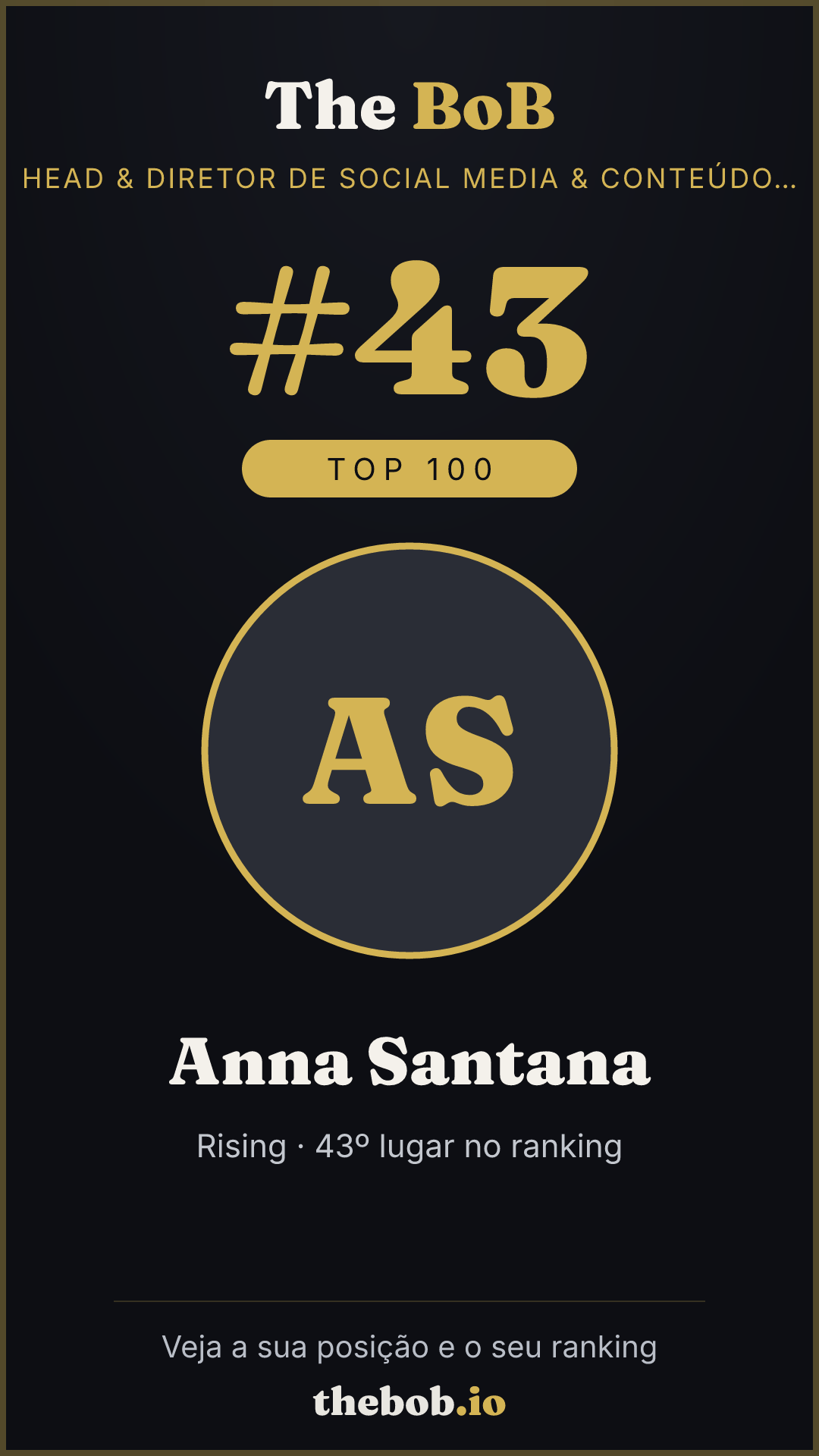 Selo The BoB · Anna Santana