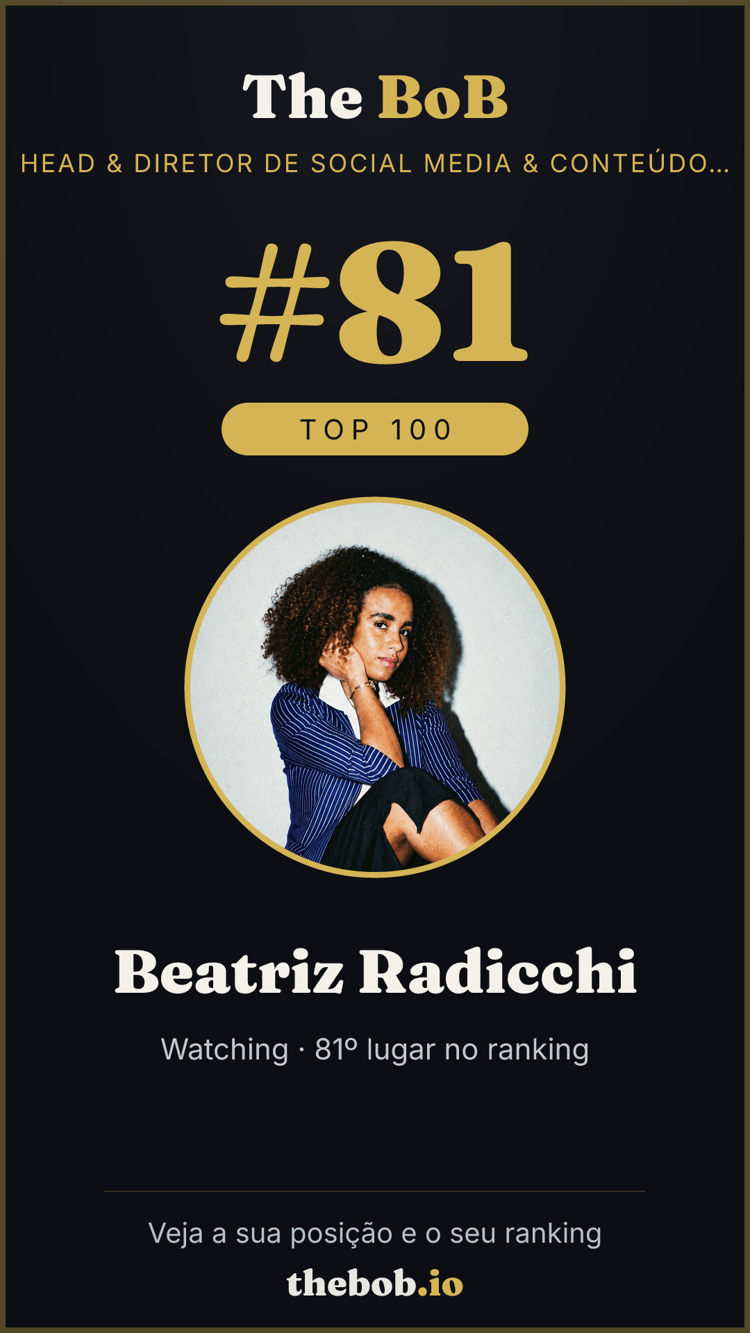 Selo The BoB · Beatriz Radicchi