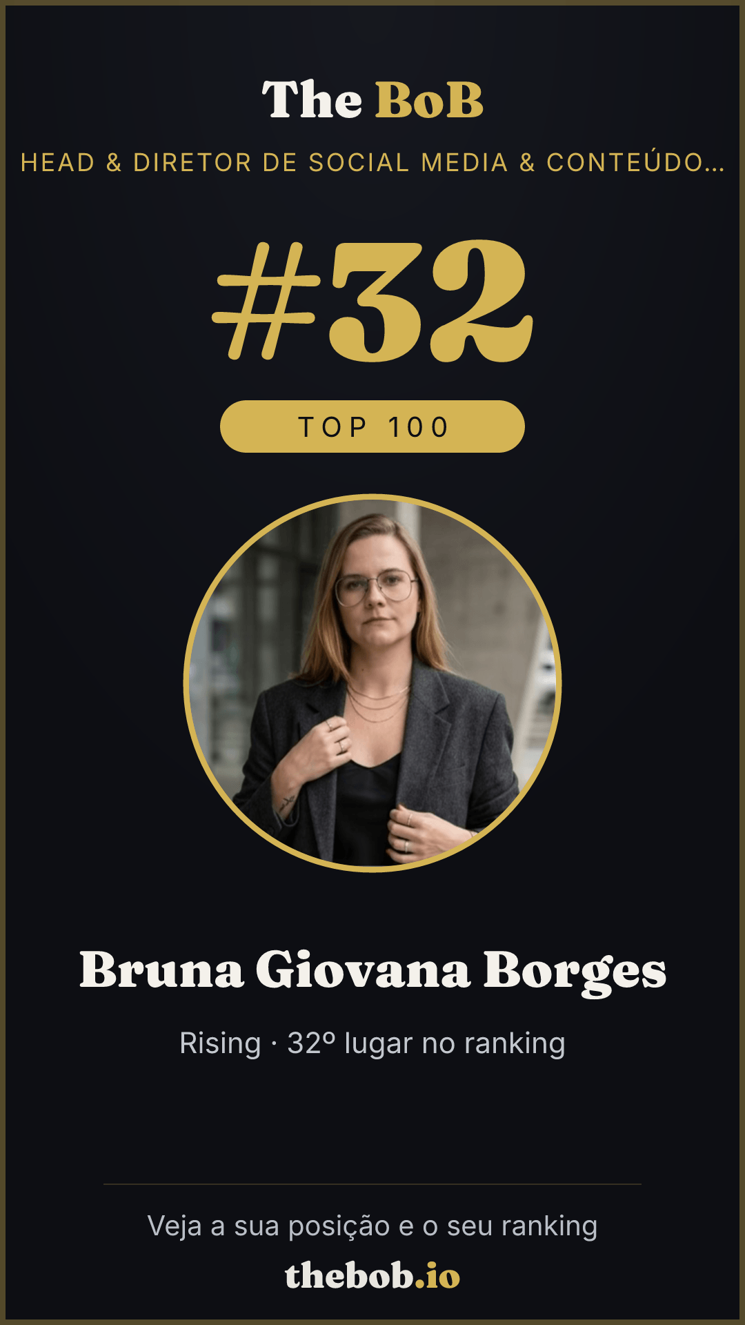 Selo The BoB · Bruna Giovana Borges