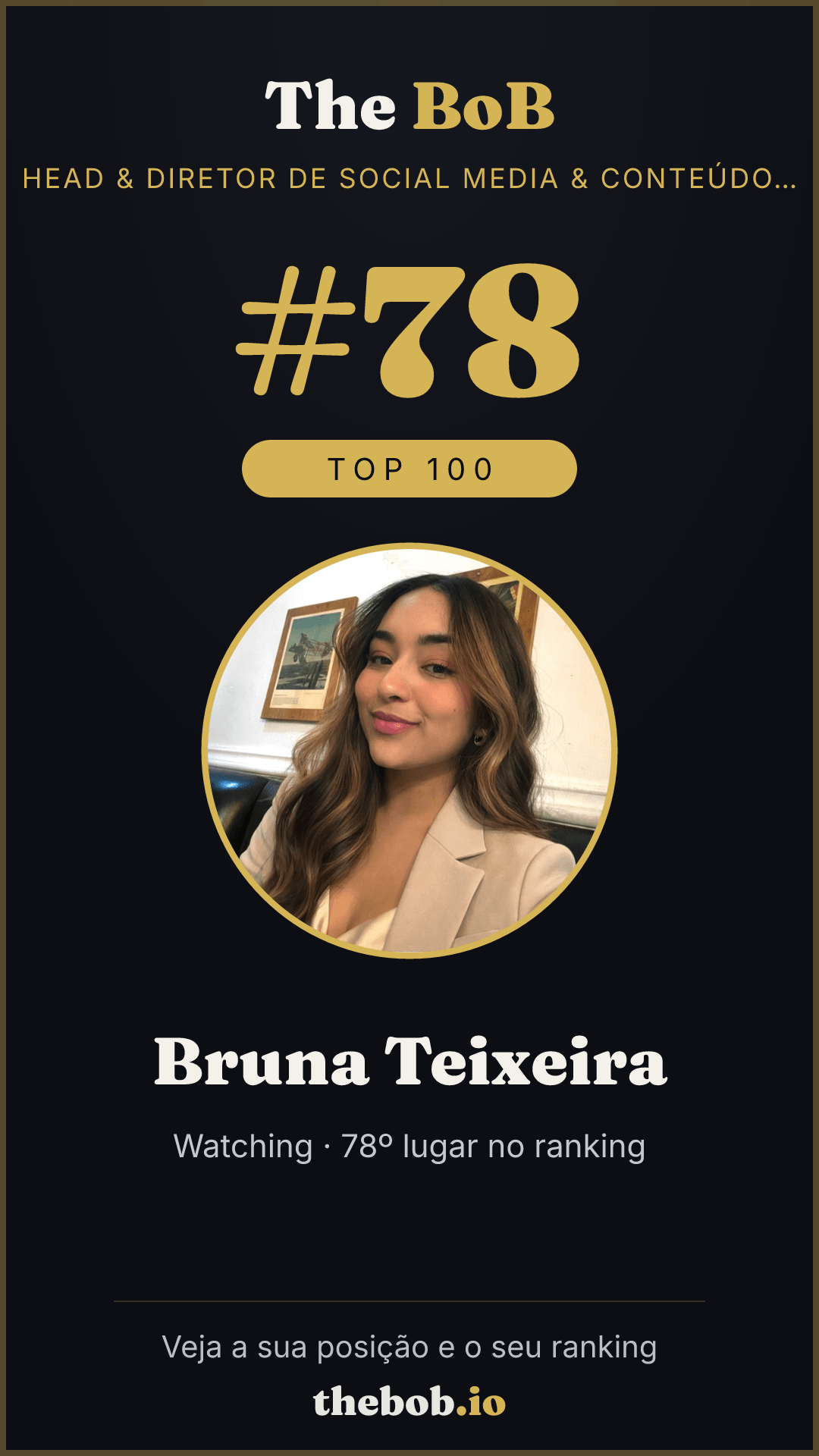 Selo The BoB · Bruna Teixeira