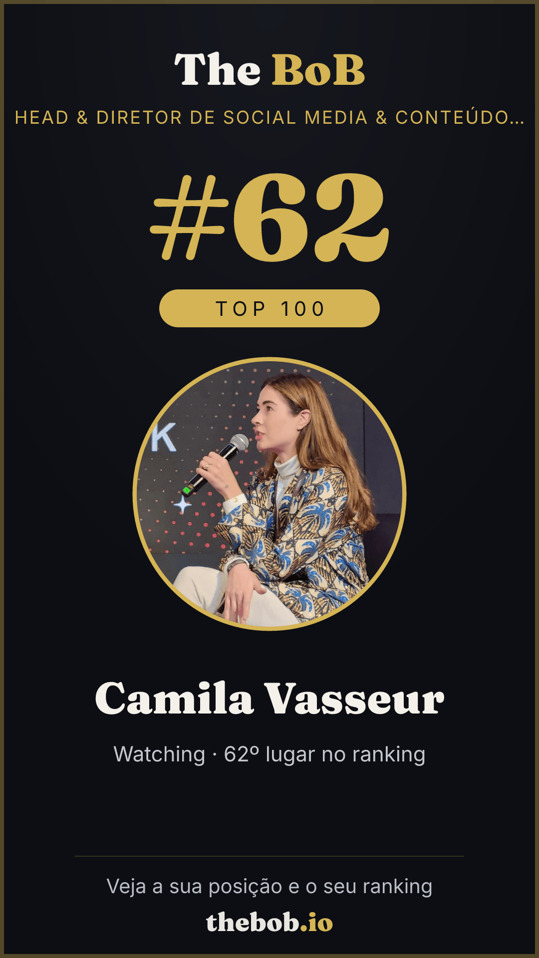 Selo The BoB · Camila Vasseur