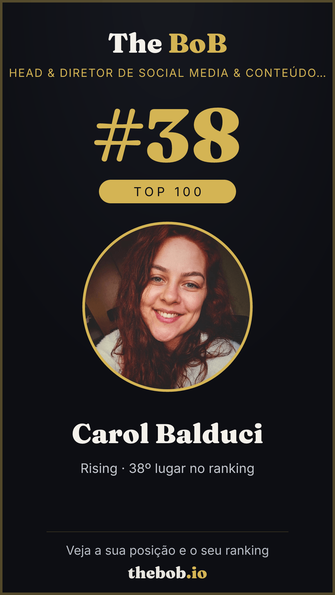 Selo The BoB · Carol Balduci
