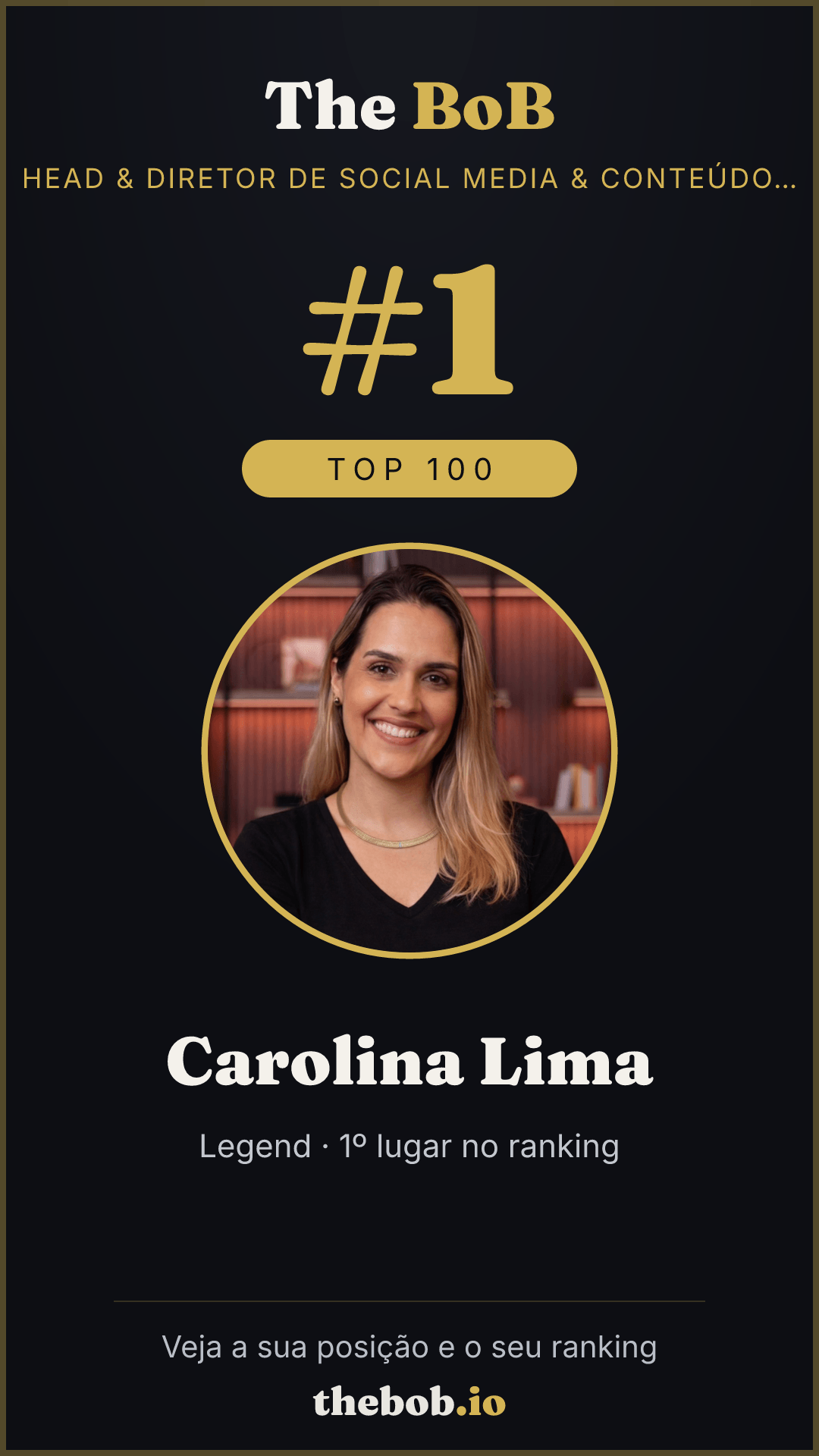 Selo The BoB · Carolina Lima