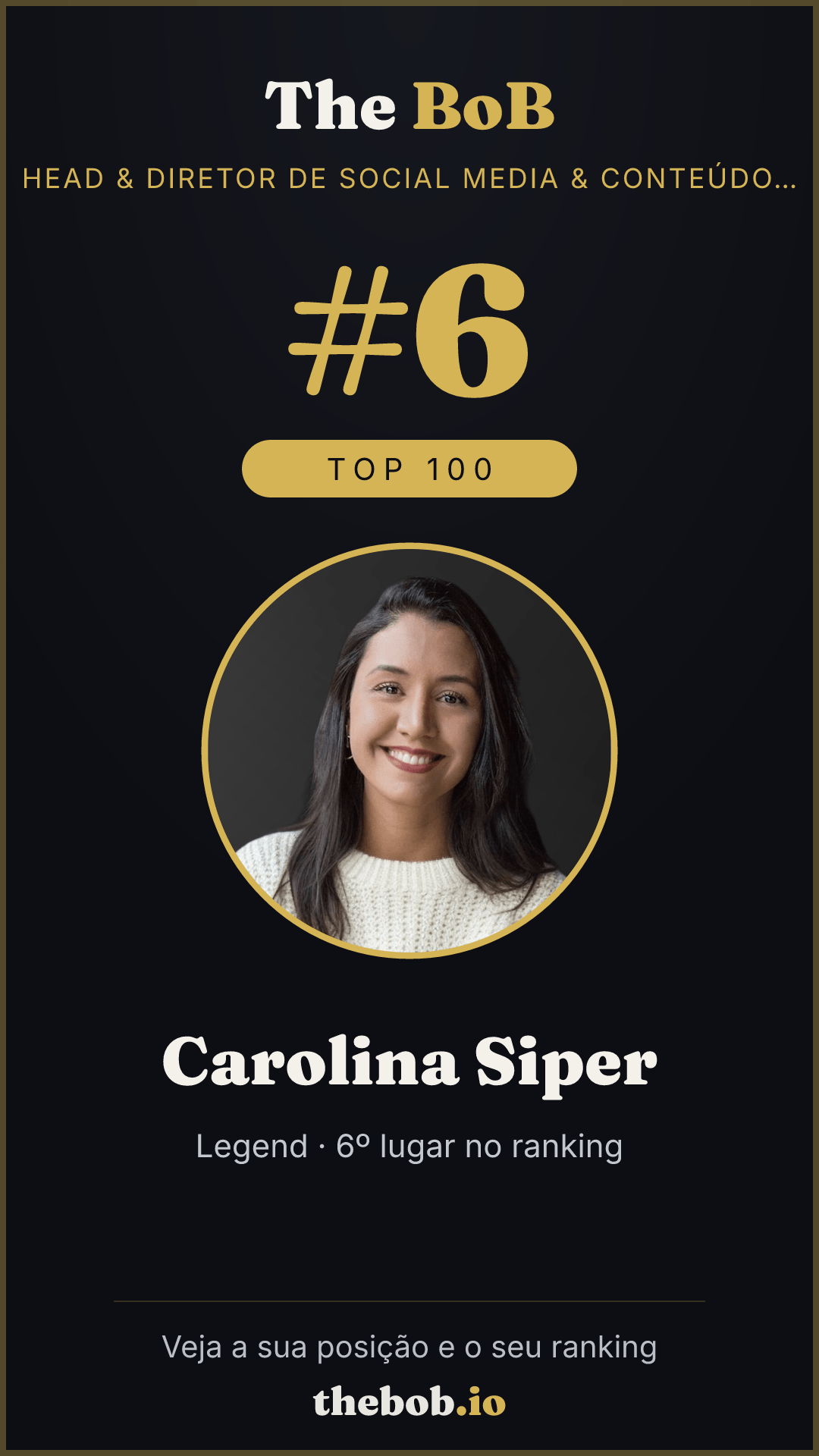 Selo The BoB · Carolina Siper