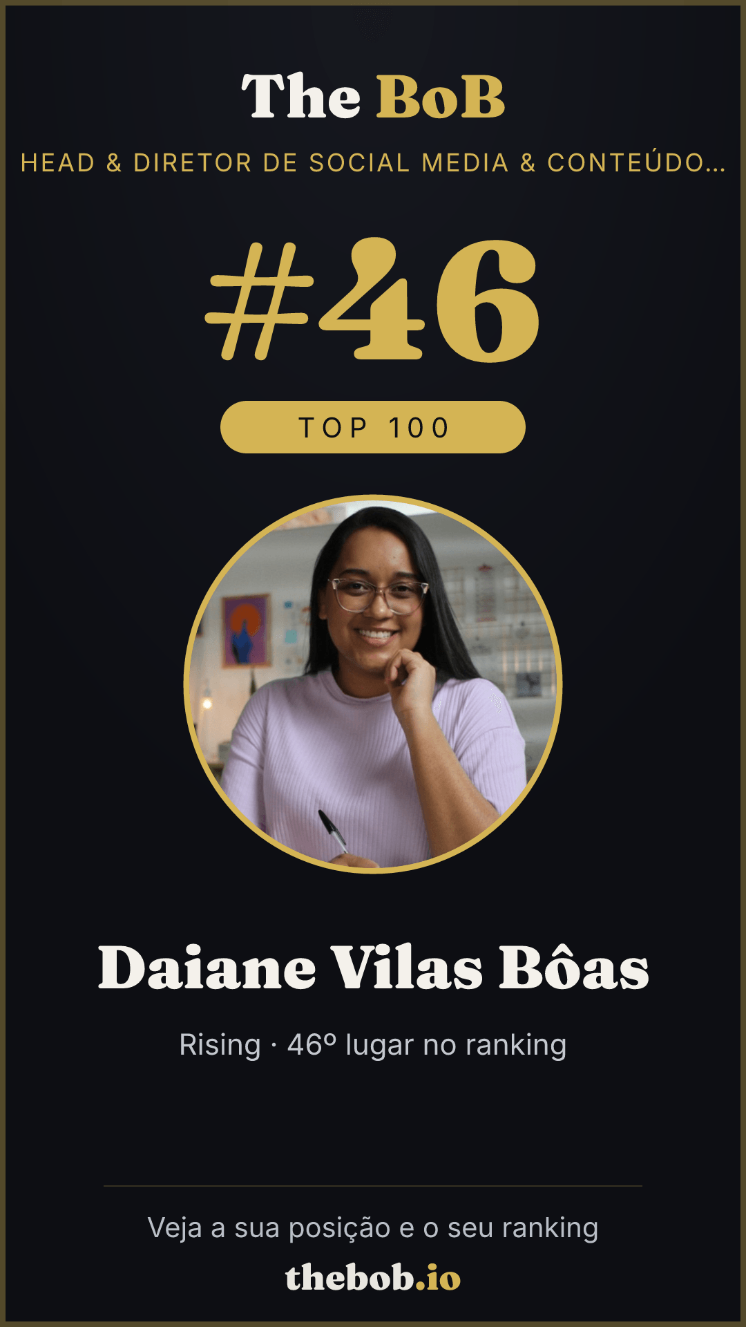 Selo The BoB · Daiane Vilas Bôas