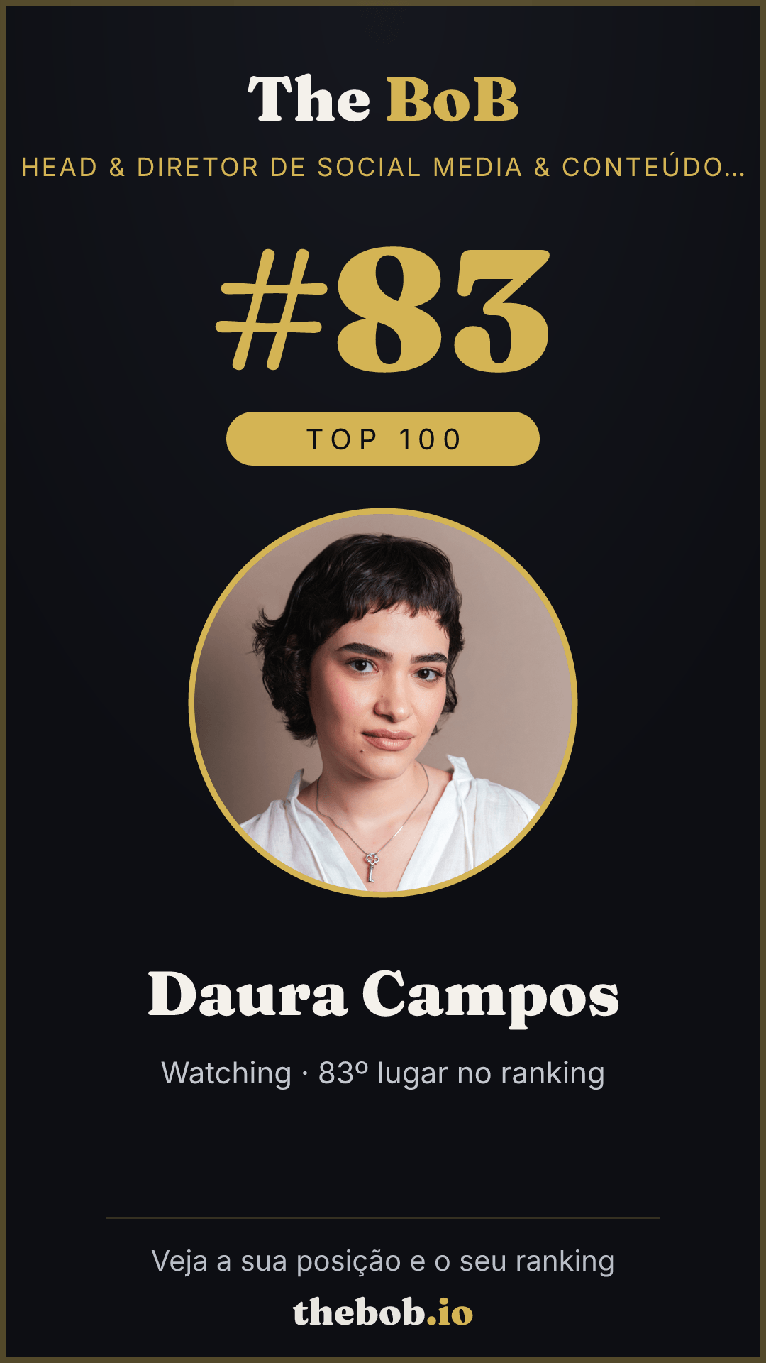 Selo The BoB · Daura Campos