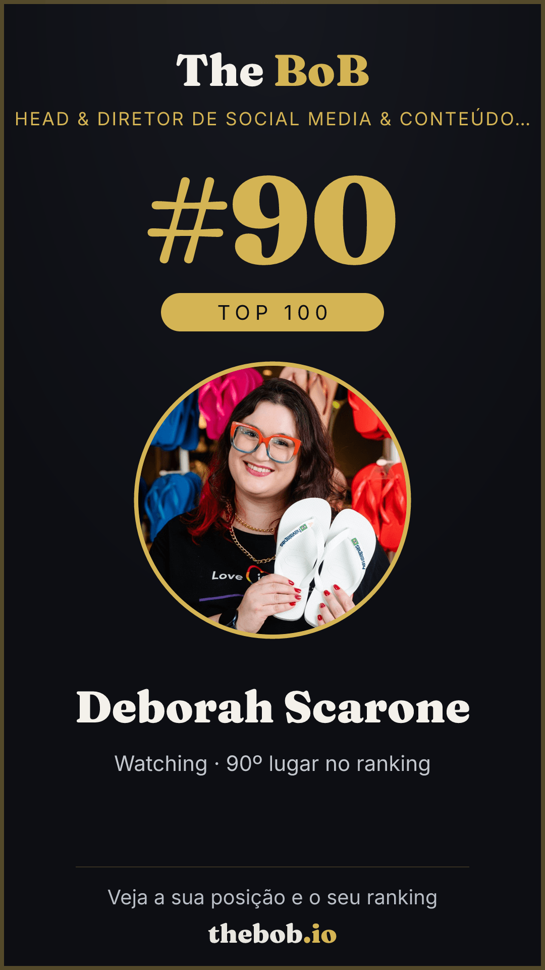 Selo The BoB · Deborah Scarone