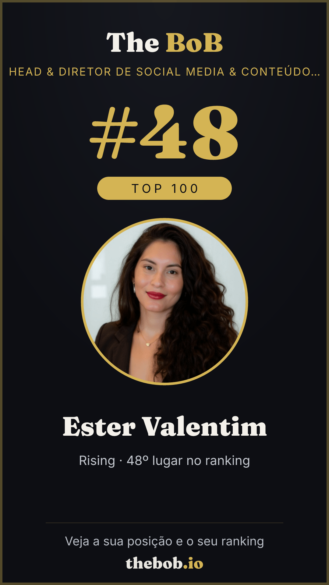 Selo The BoB · Ester Valentim
