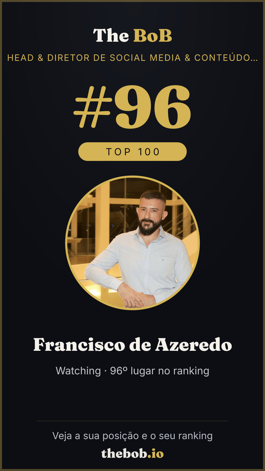 Selo The BoB · Francisco de Azeredo
