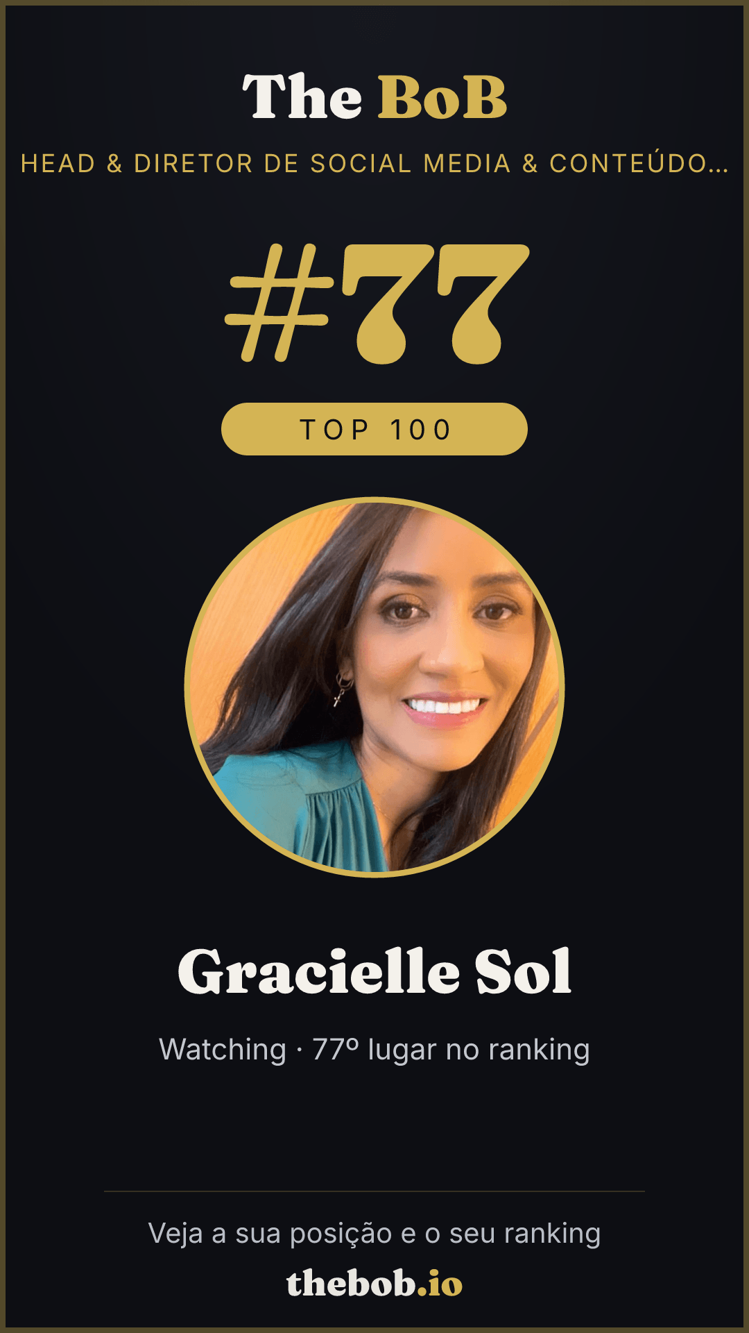Selo The BoB · Gracielle Sol