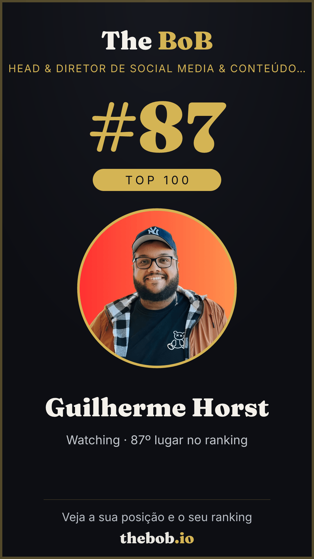 Selo The BoB · Guilherme Horst