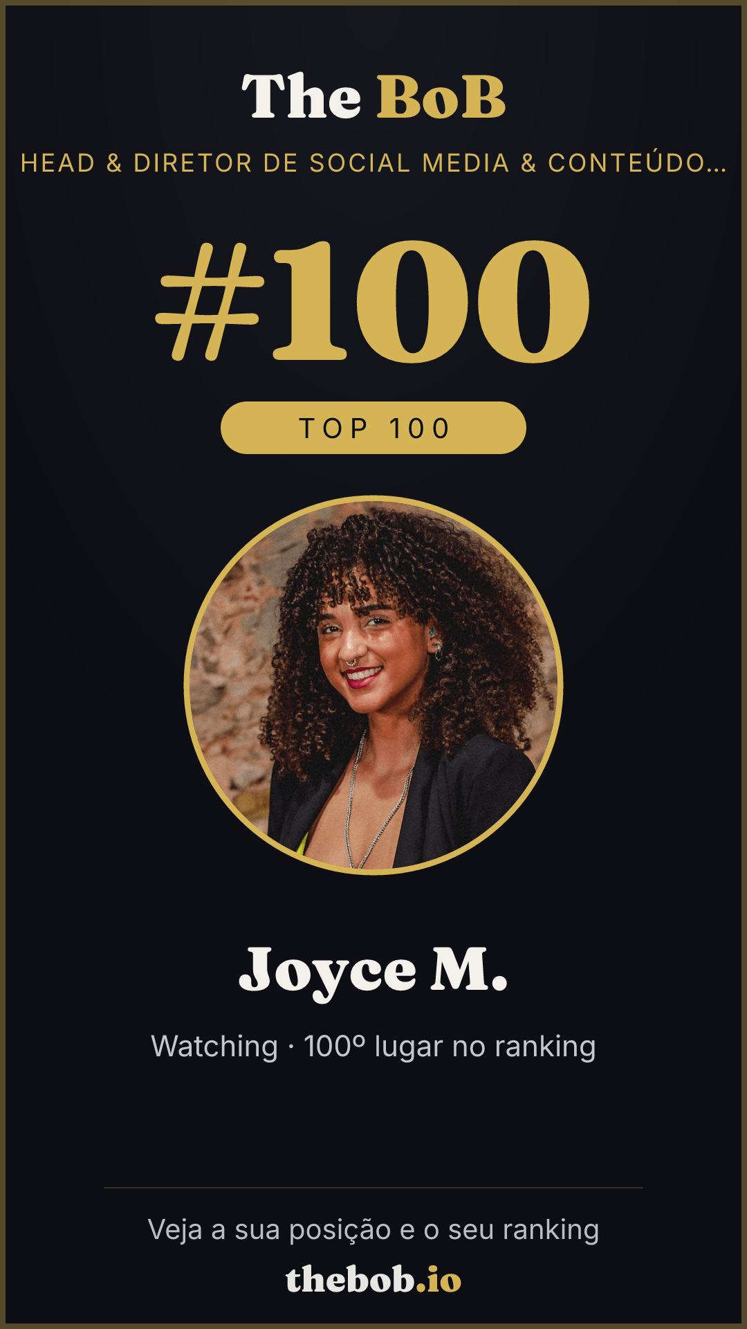 Selo The BoB · Joyce M.