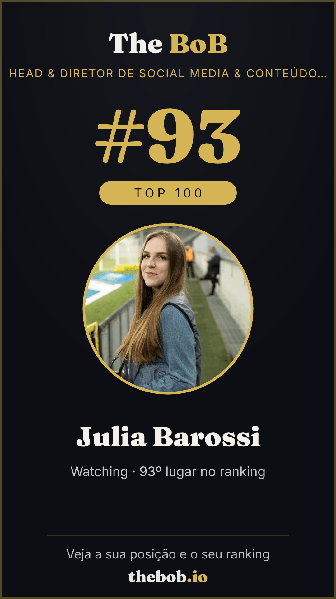 Selo The BoB · Julia Barossi