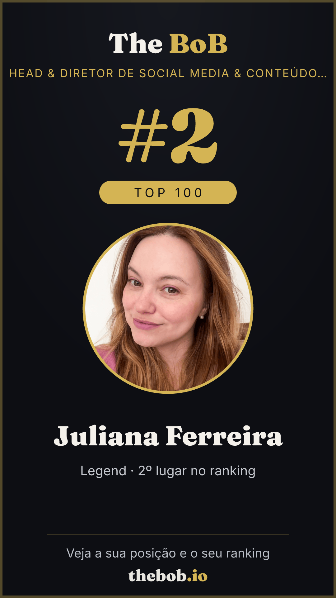 Selo The BoB · Juliana Ferreira
