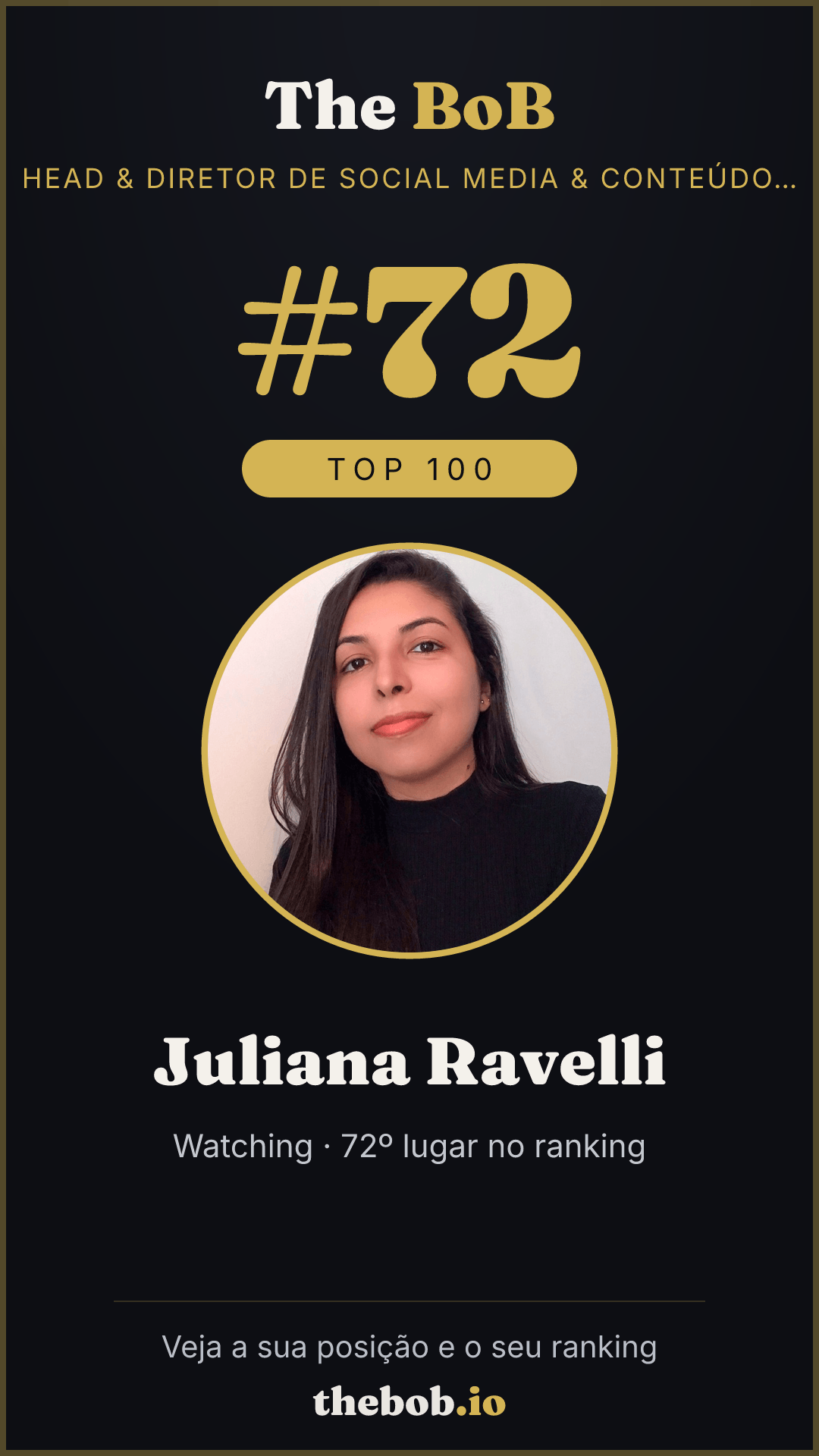 Selo The BoB · Juliana Ravelli