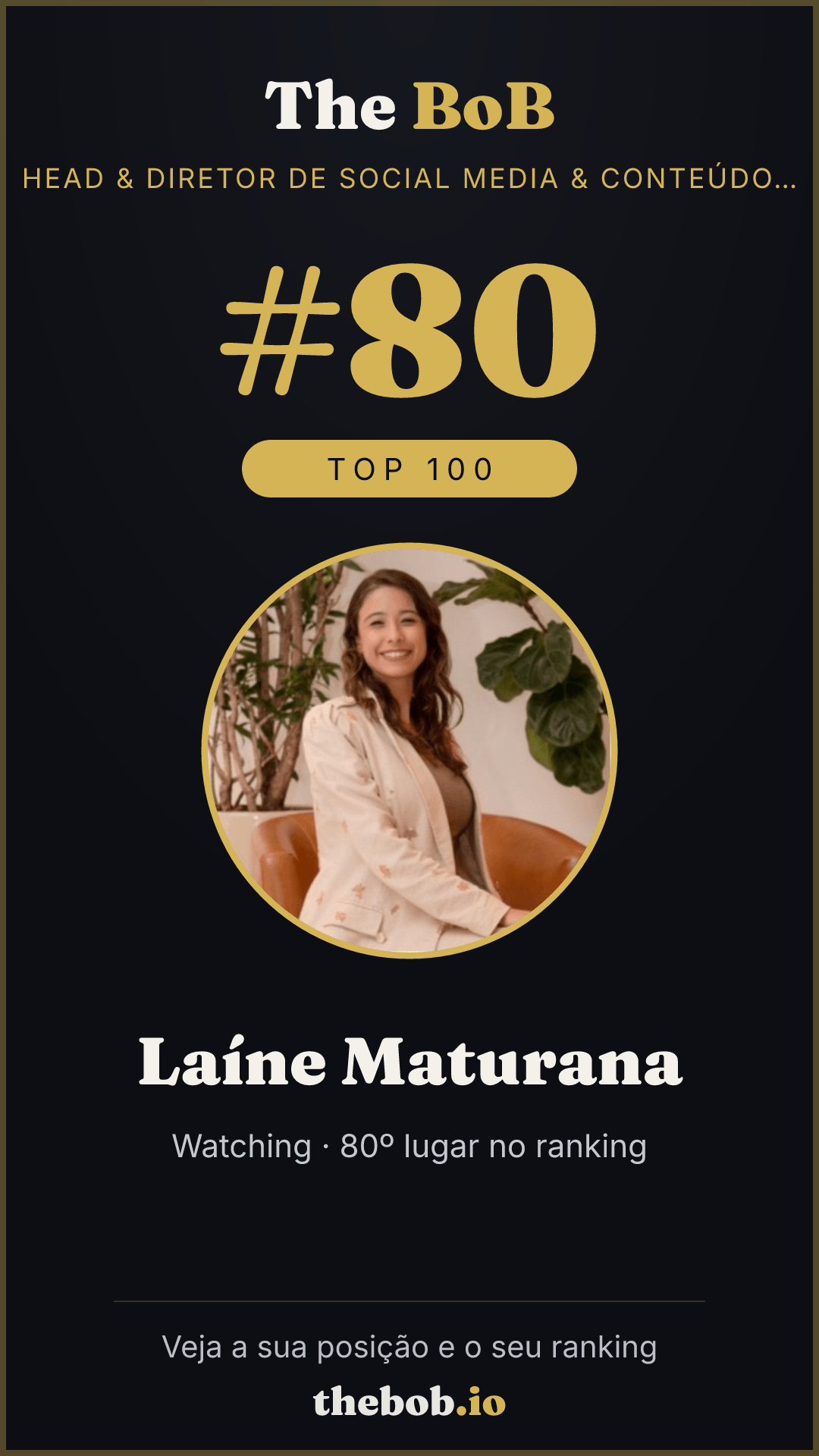 Selo The BoB · Laíne Maturana