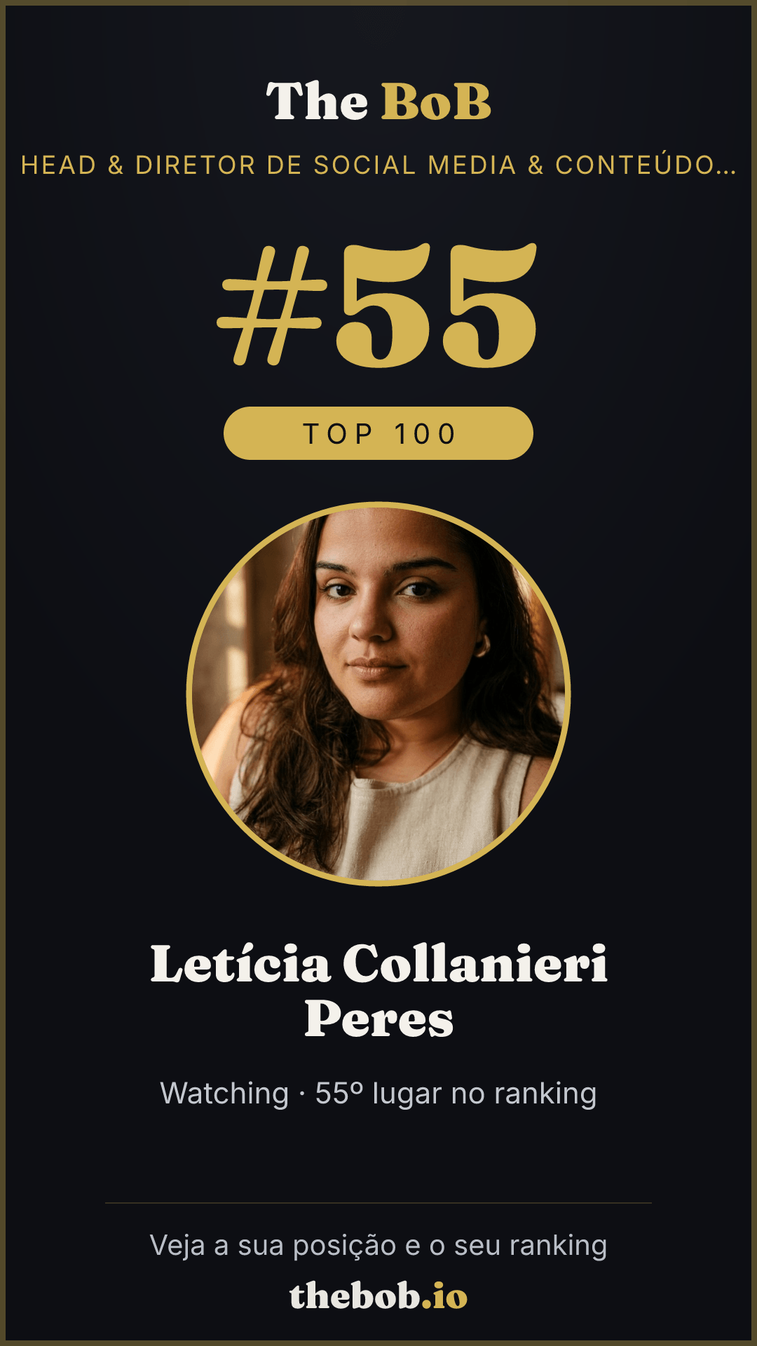 Selo The BoB · Letícia Collanieri Peres