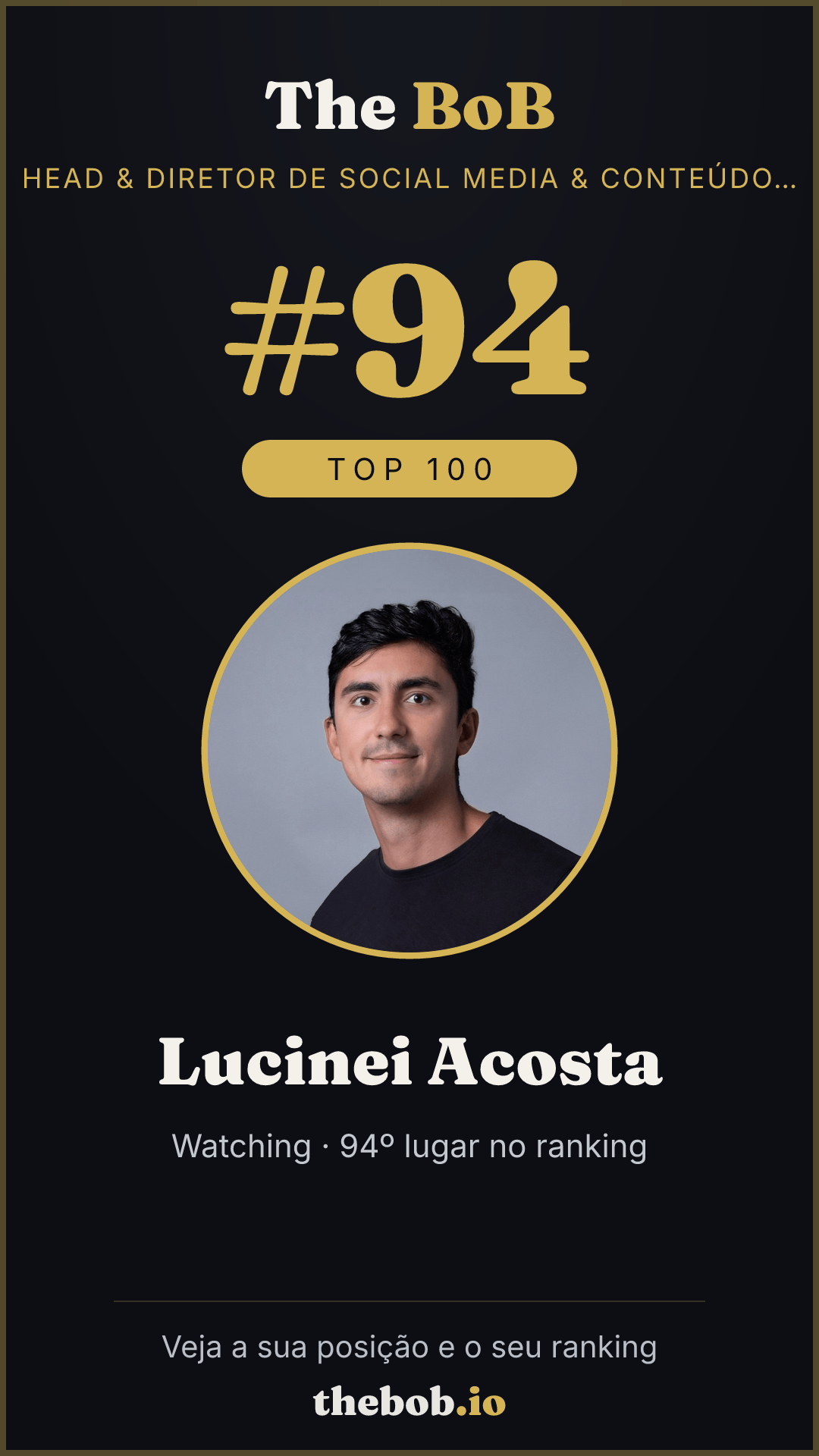 Selo The BoB · Lucinei Acosta