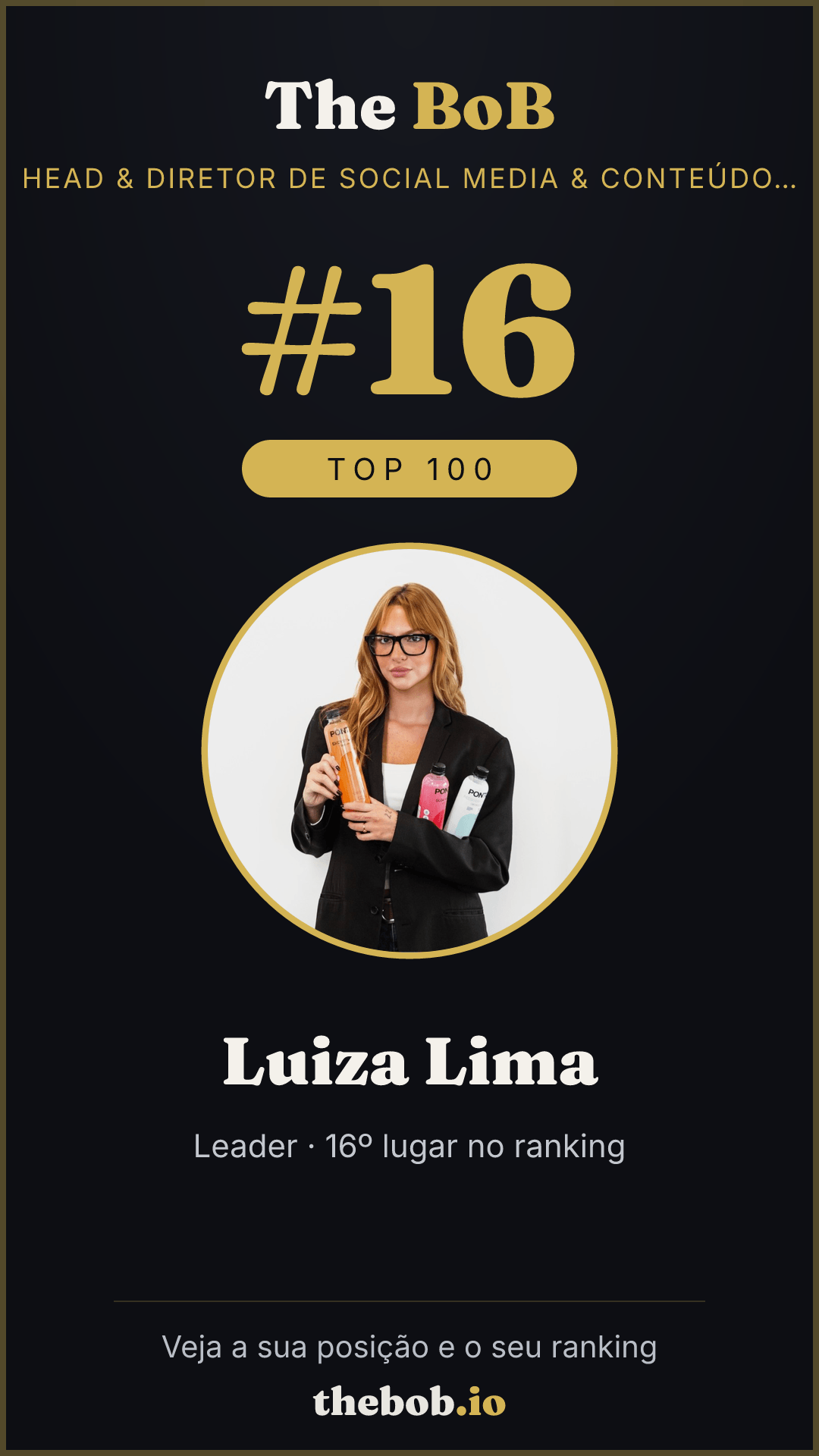 Selo The BoB · Luiza Lima