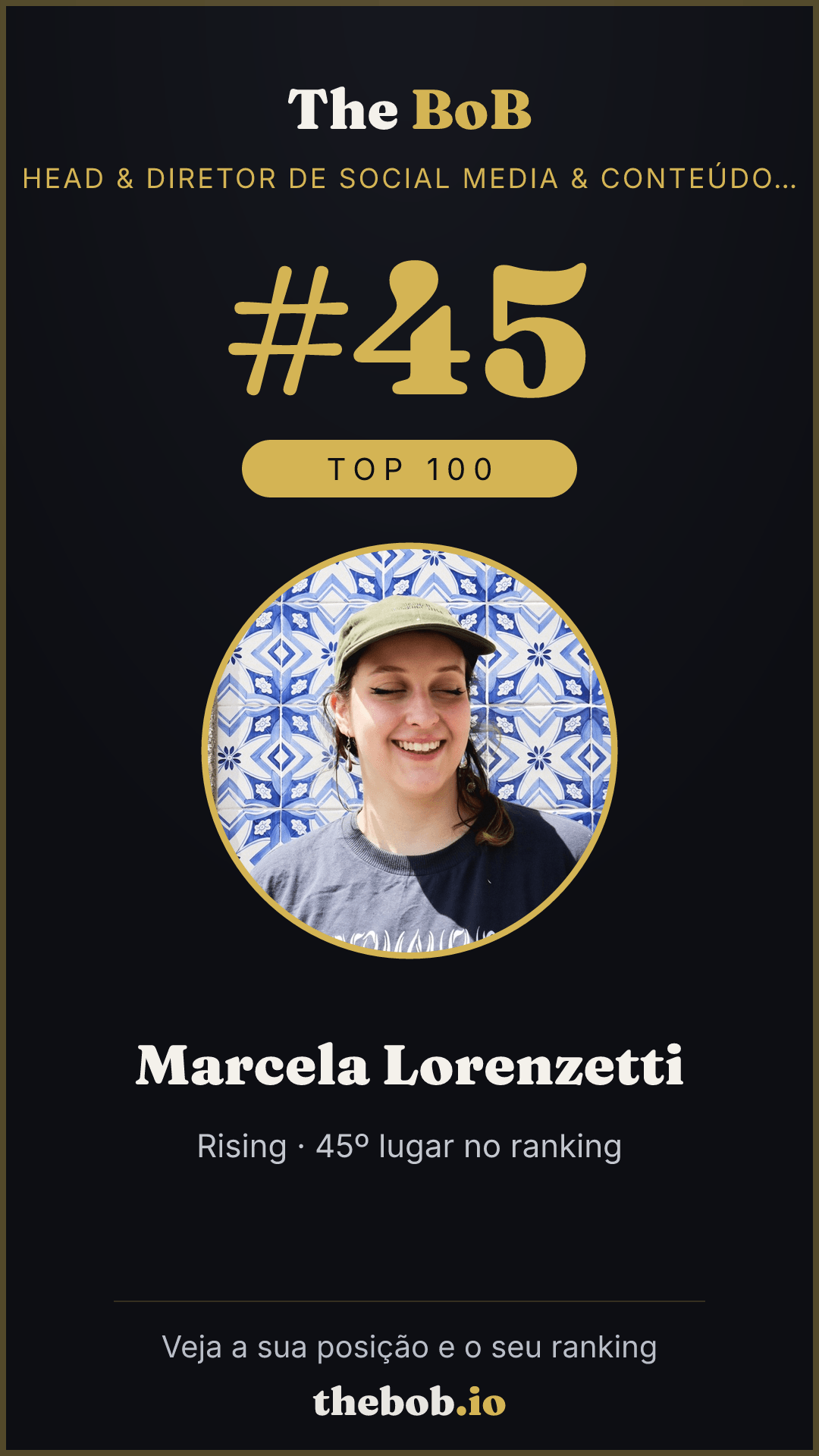 Selo The BoB · Marcela Lorenzetti