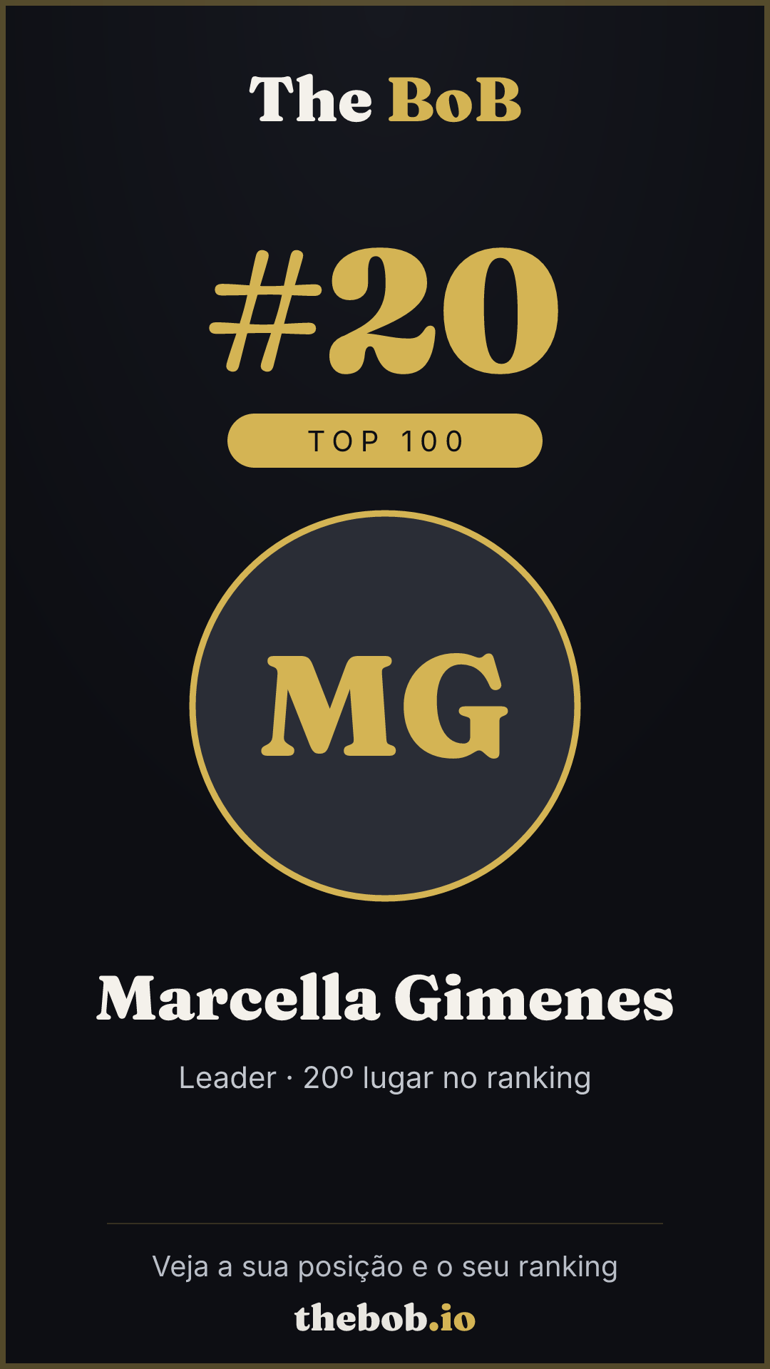 Selo The BoB · Marcella Gimenes