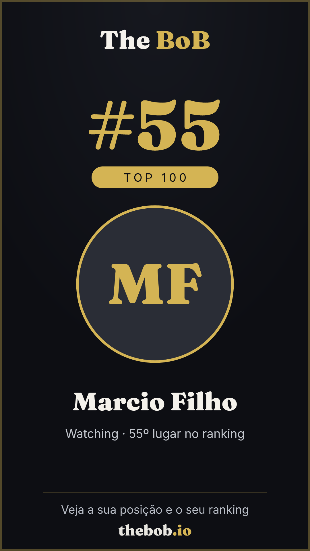 Selo The BoB · Marcio Filho