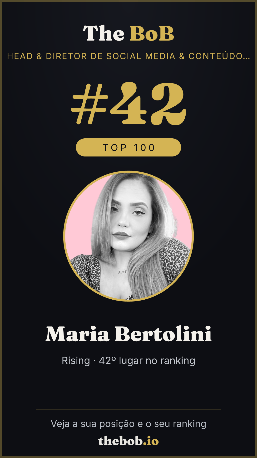 Selo The BoB · Maria Bertolini