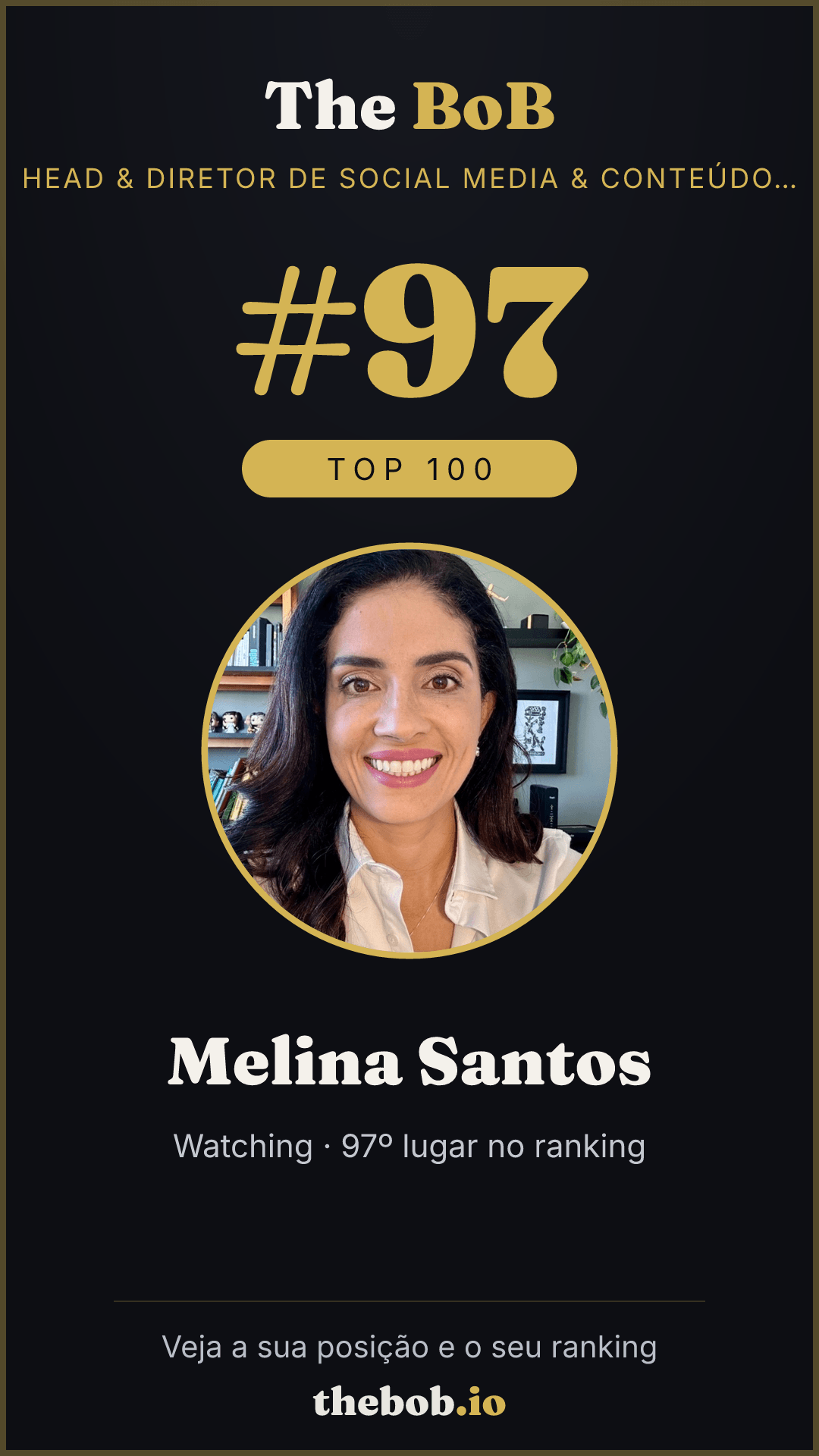 Selo The BoB · Melina Santos