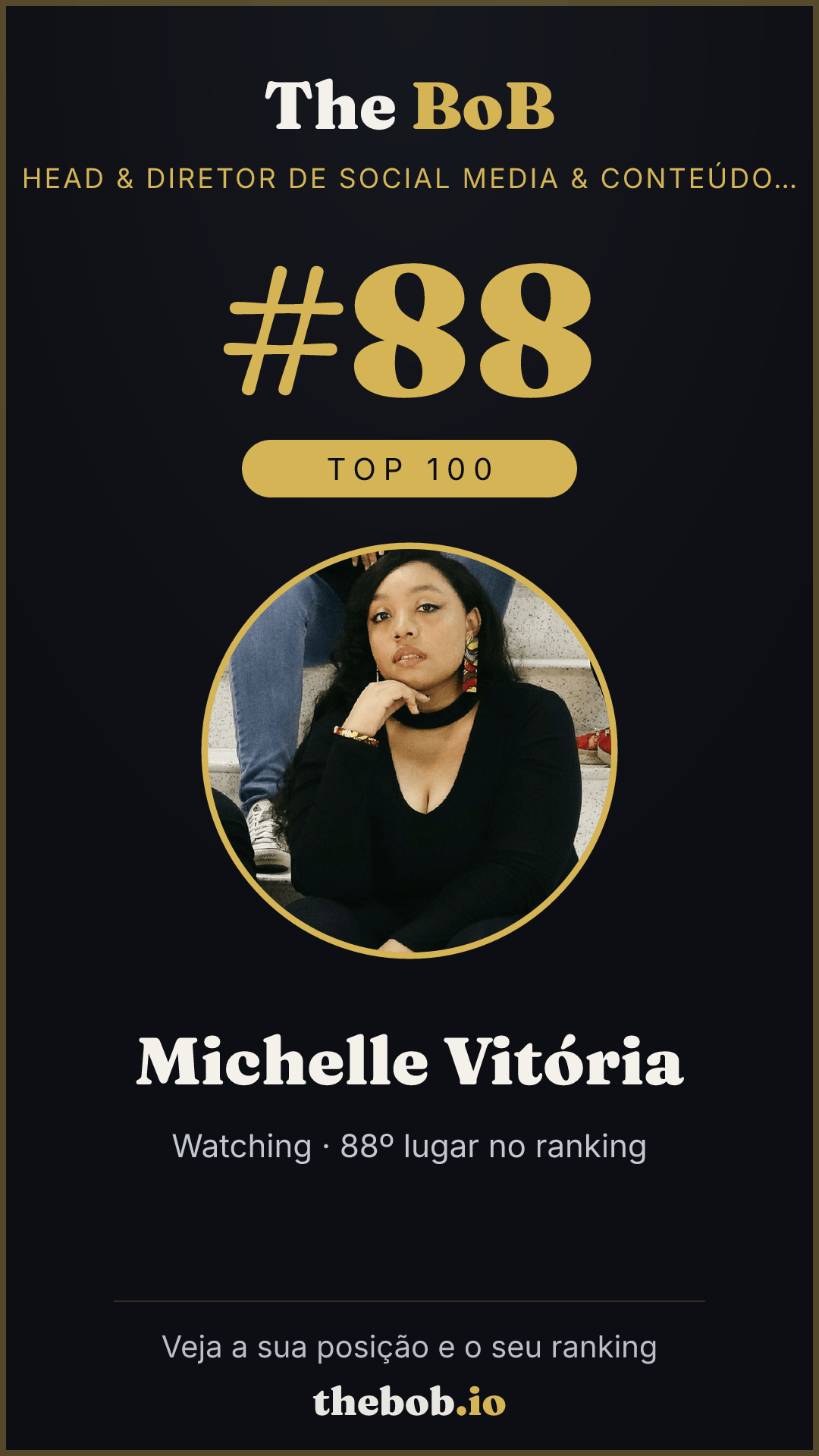 Selo The BoB · Michelle Vitória