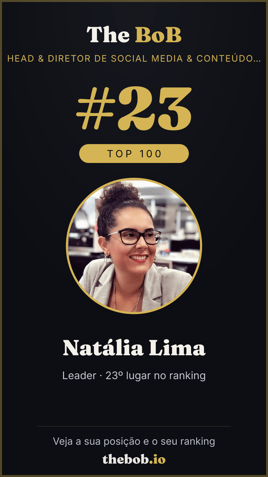 Selo The BoB · Natália Lima